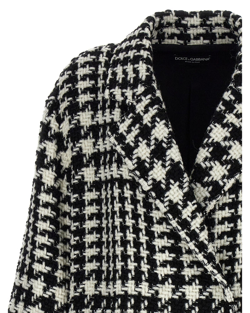Dolce & Gabbana Pied De Poule Coat Glam Steals