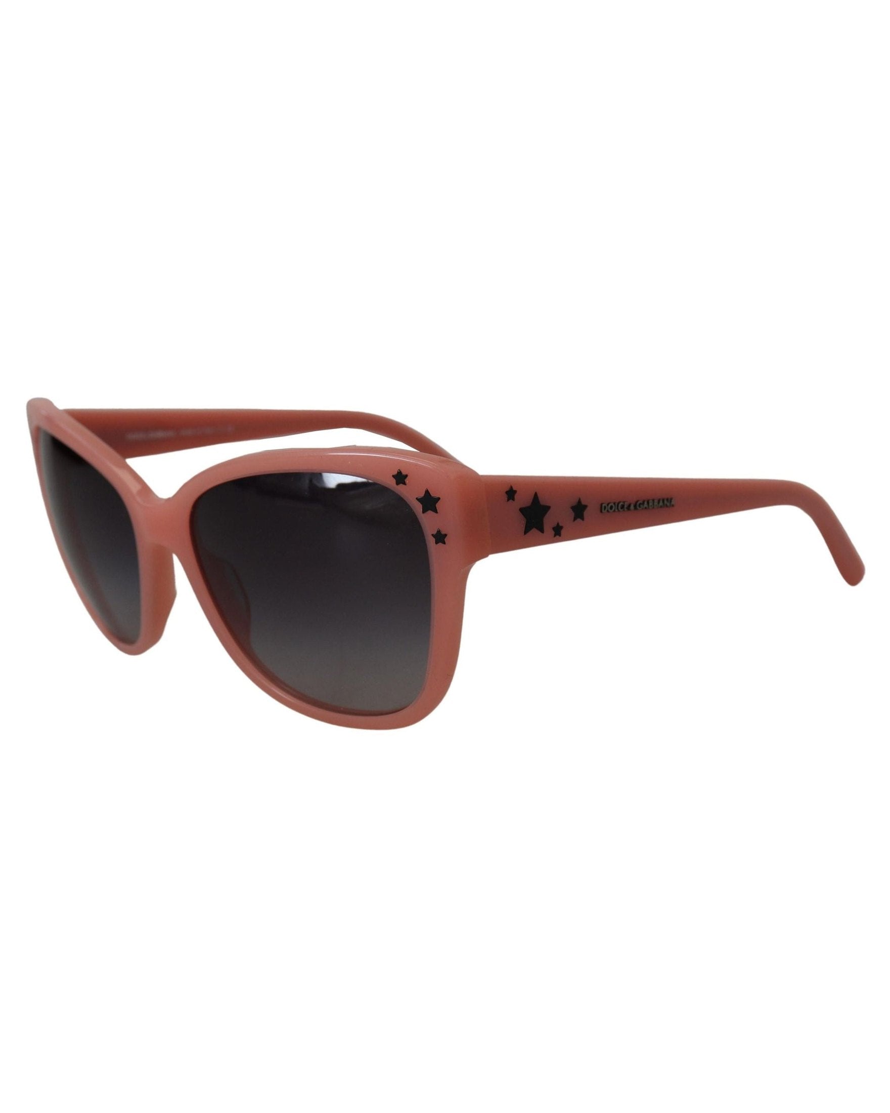 Dolce & Gabbana Pink Acetate Frame Stars Embellishment Sunglasses Sunglasses