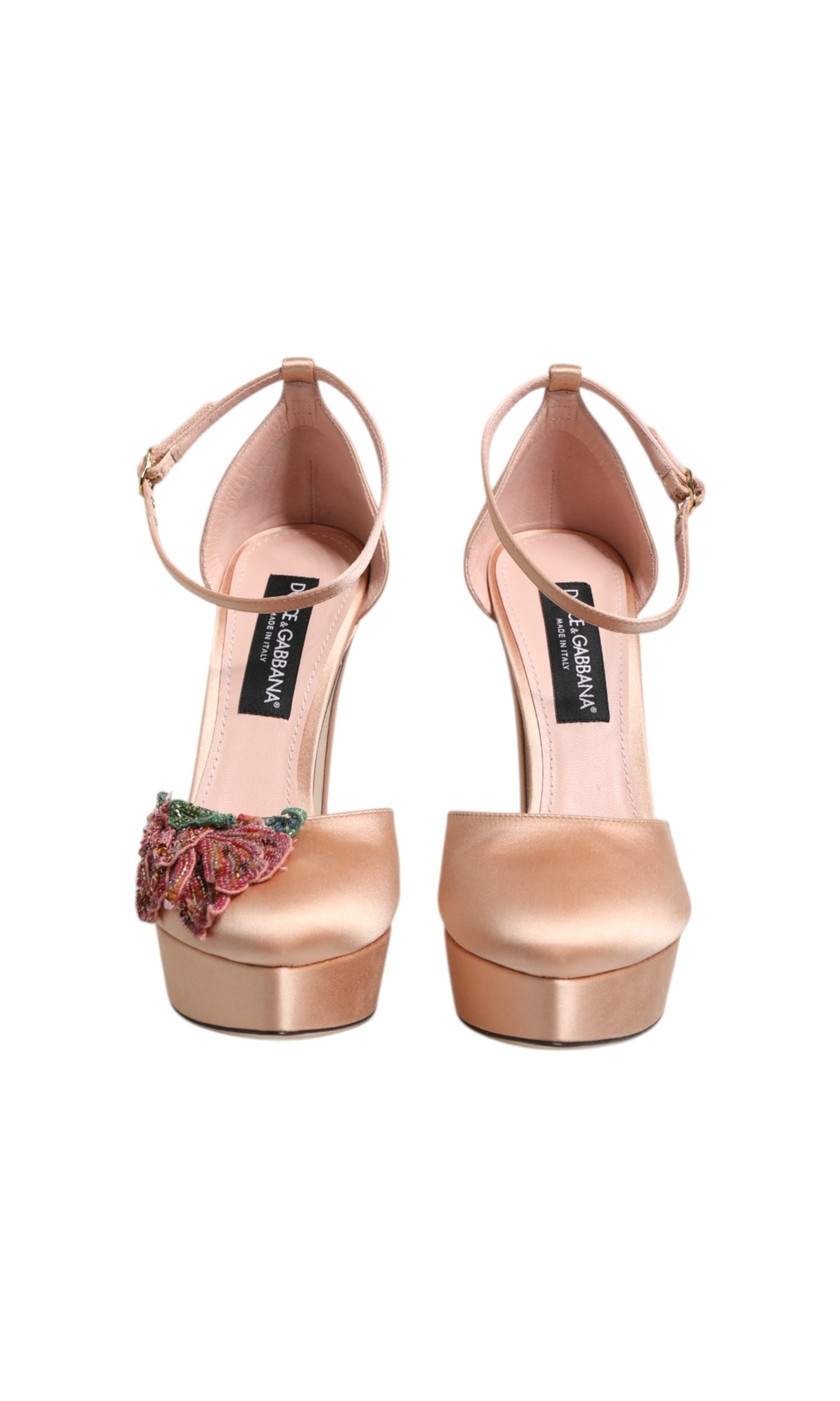 Dolce & Gabbana Pink Block Heels Ankle Strap Sandals Shoes Glam Steals