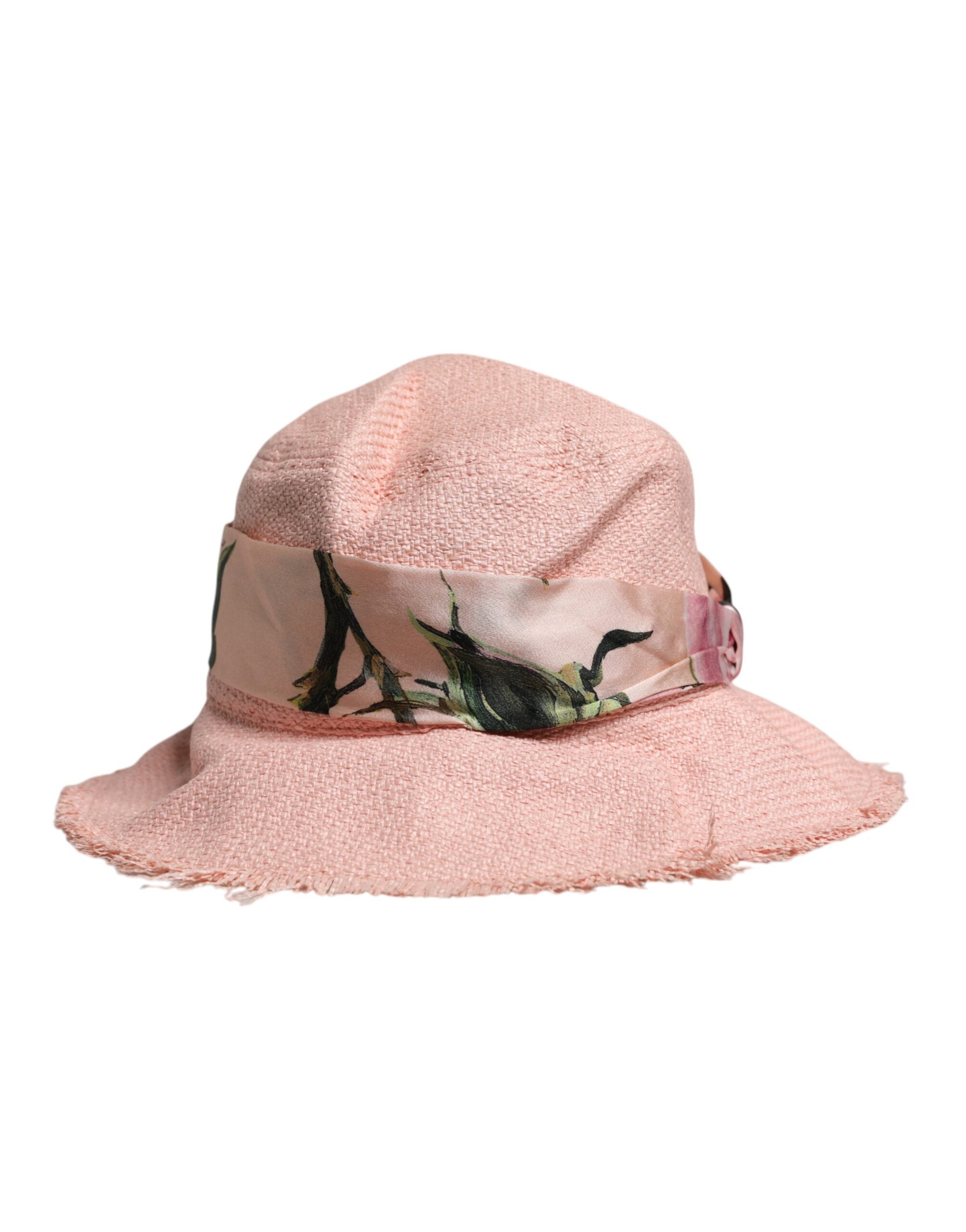 Dolce & Gabbana Pink Cotton Wide Brim Bucket Hat Glam Steals