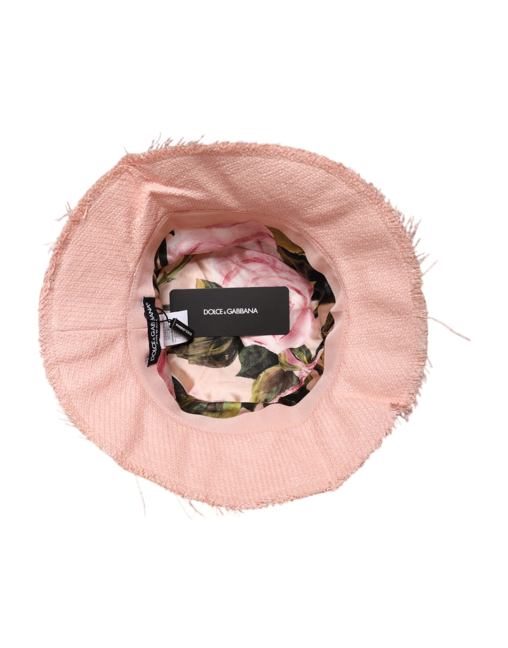 Dolce & Gabbana Pink Cotton Wide Brim Bucket Hat Glam Steals