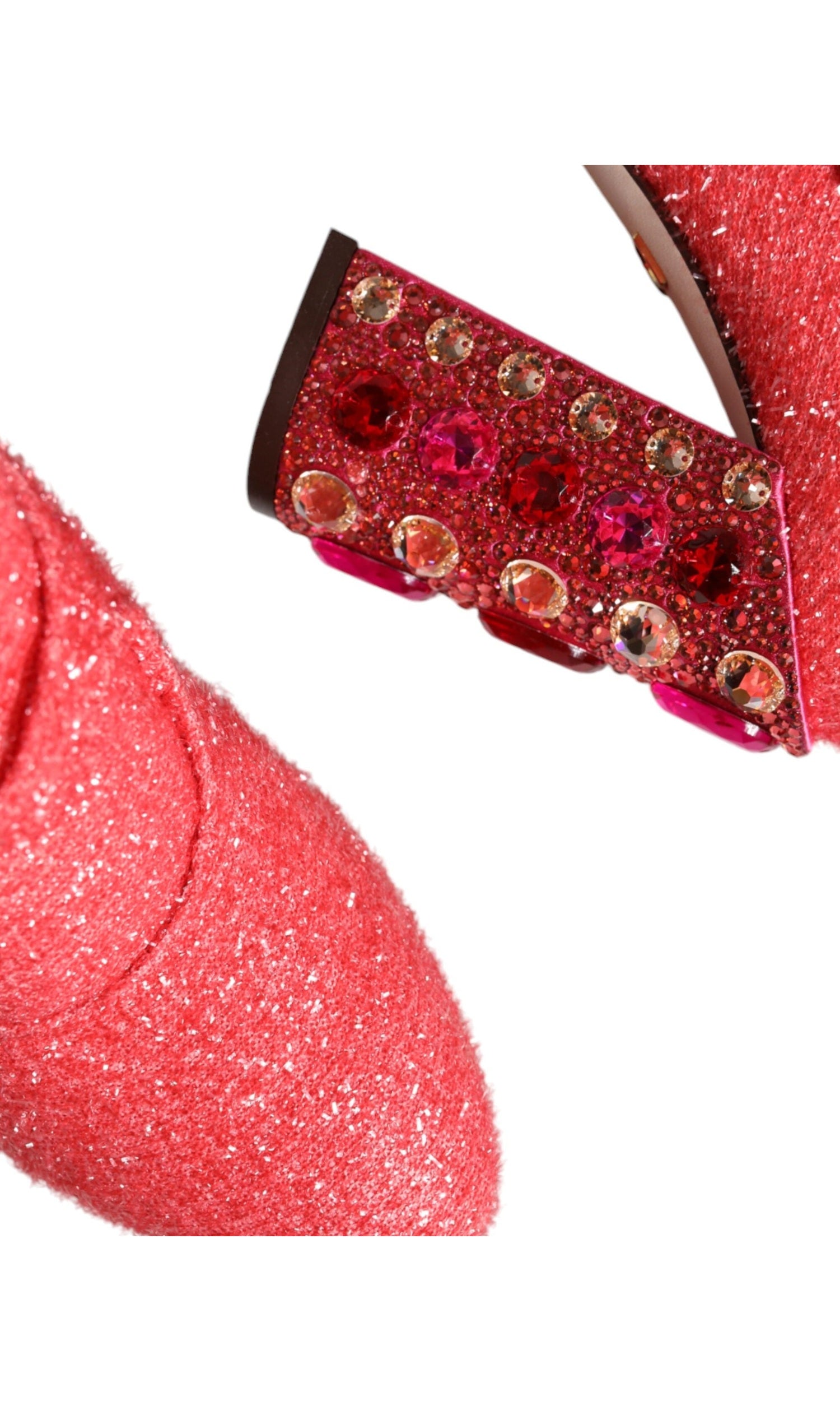 Dolce & Gabbana Pink Crystal Lurex Fantasy High Boots Shoes Glam Steals