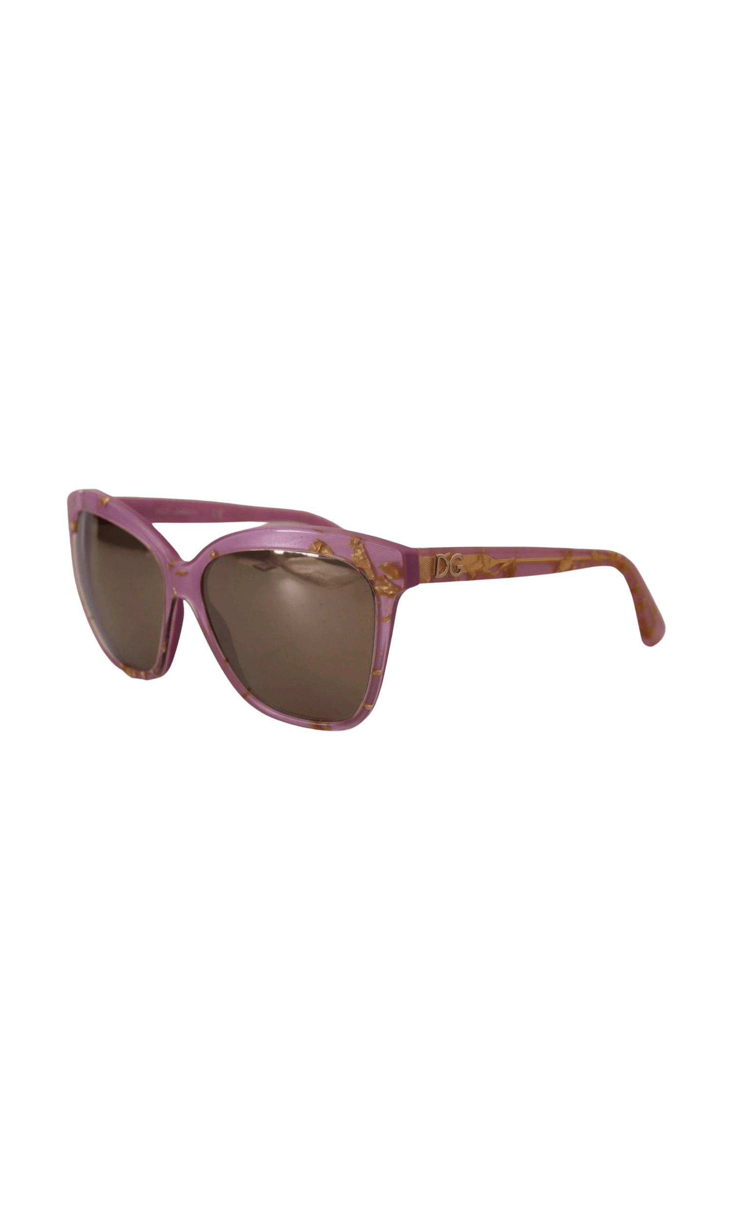 Dolce & Gabbana Pink Dg4251 Gold Full Rim Rectangle Frame Shades Glam Steals