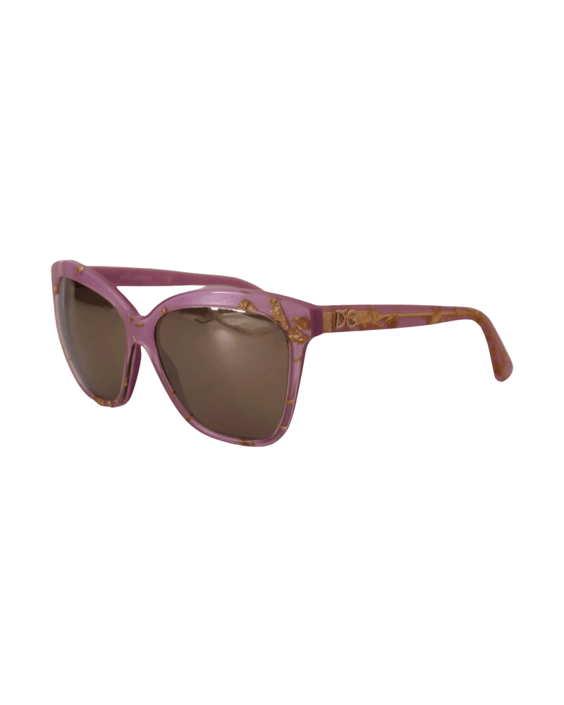 Dolce & Gabbana Pink Dg4251 Gold Full Rim Rectangle Frame Shades Glam Steals