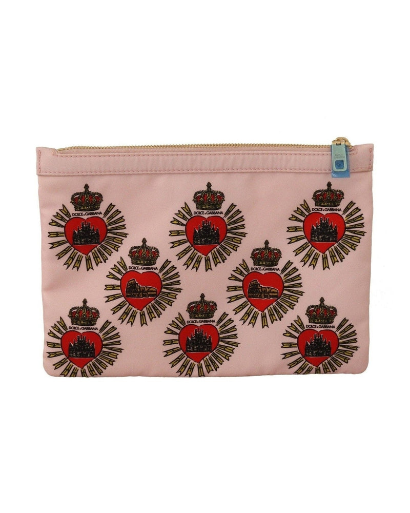 Dolce & Gabbana Pink Elegant Heart Clutch Wallet Glam Steals