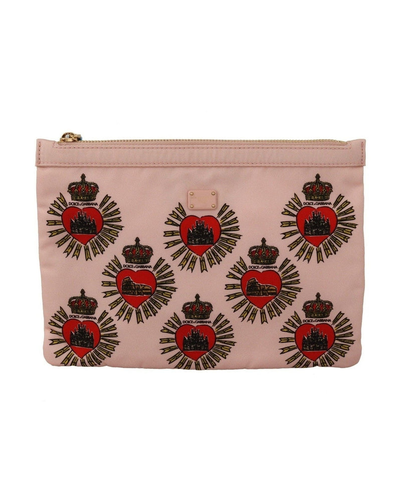 Dolce & Gabbana Pink Elegant Heart Clutch Wallet Glam Steals
