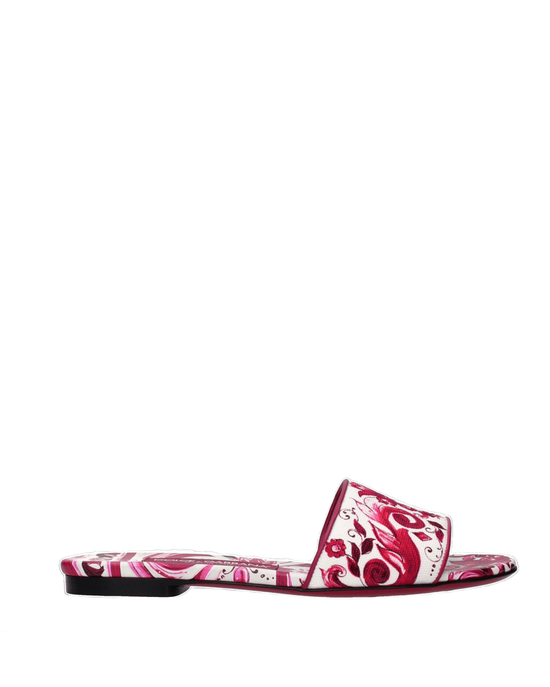 Dolce & Gabbana Pink Fabric Slippers Glam Steals