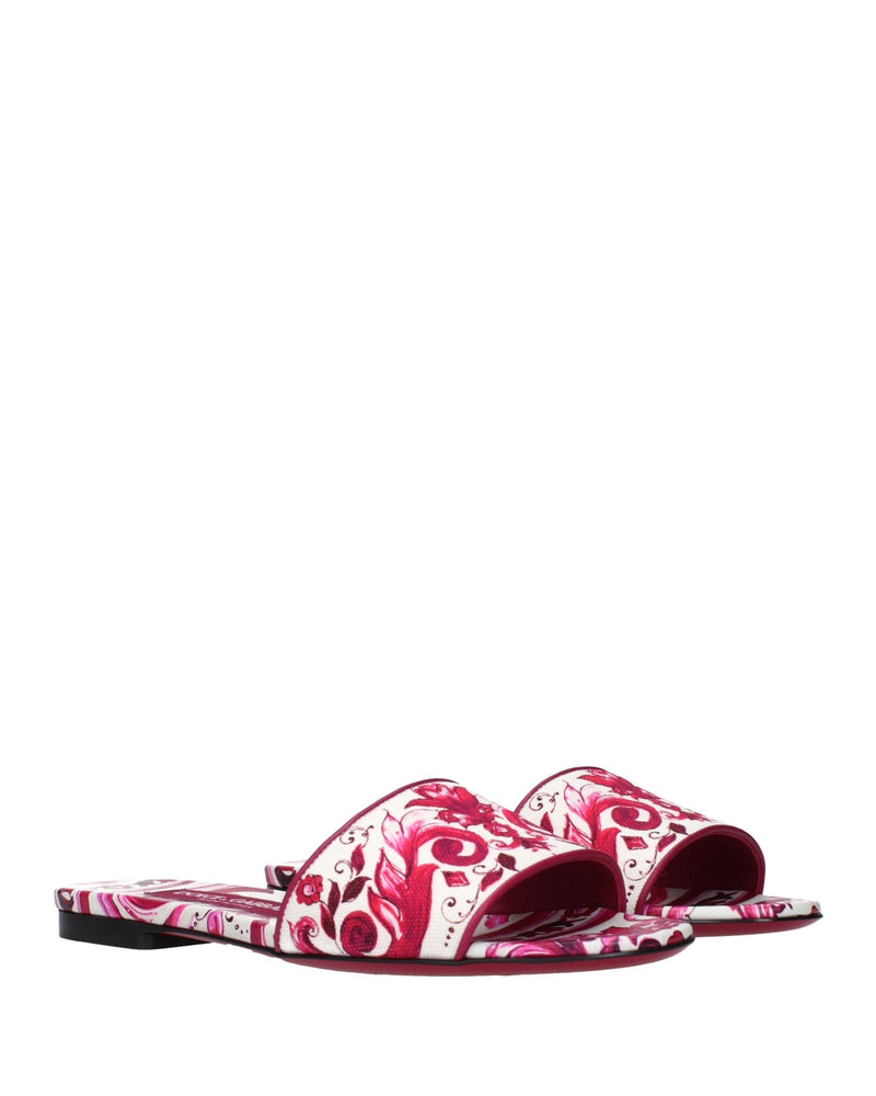 Dolce & Gabbana Pink Fabric Slippers Glam Steals