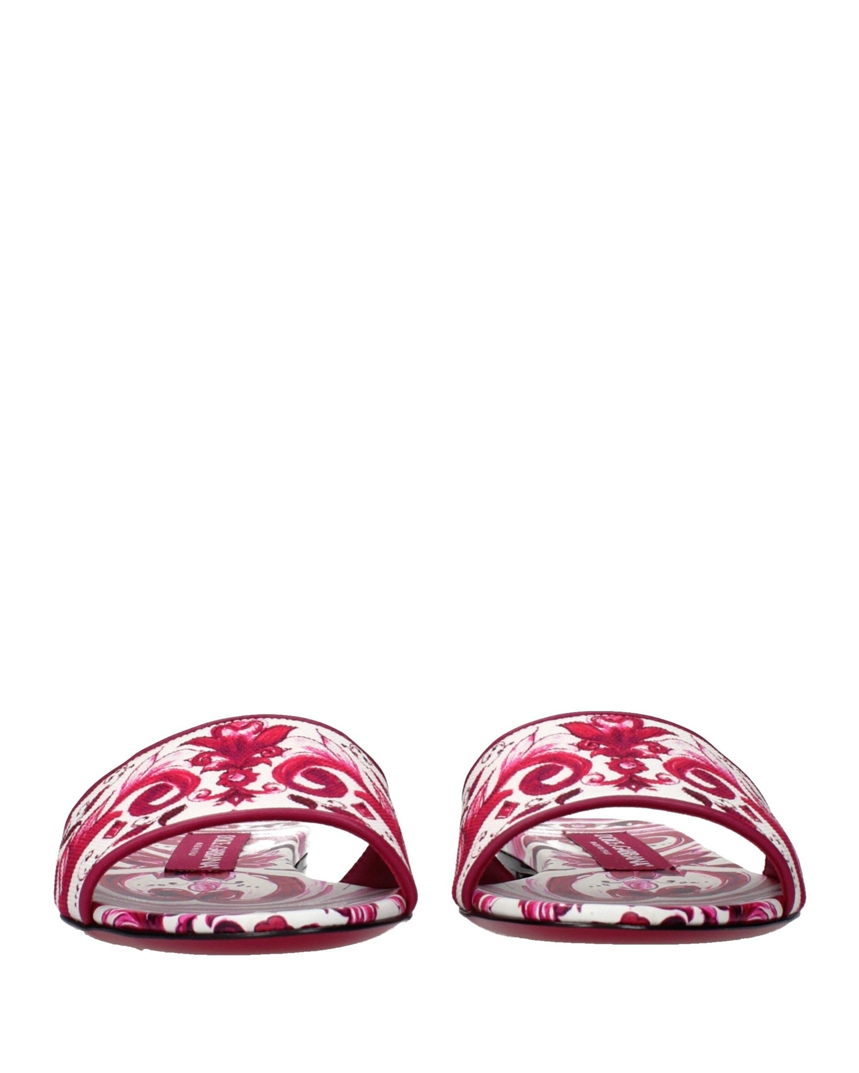 Dolce & Gabbana Pink Fabric Slippers Glam Steals