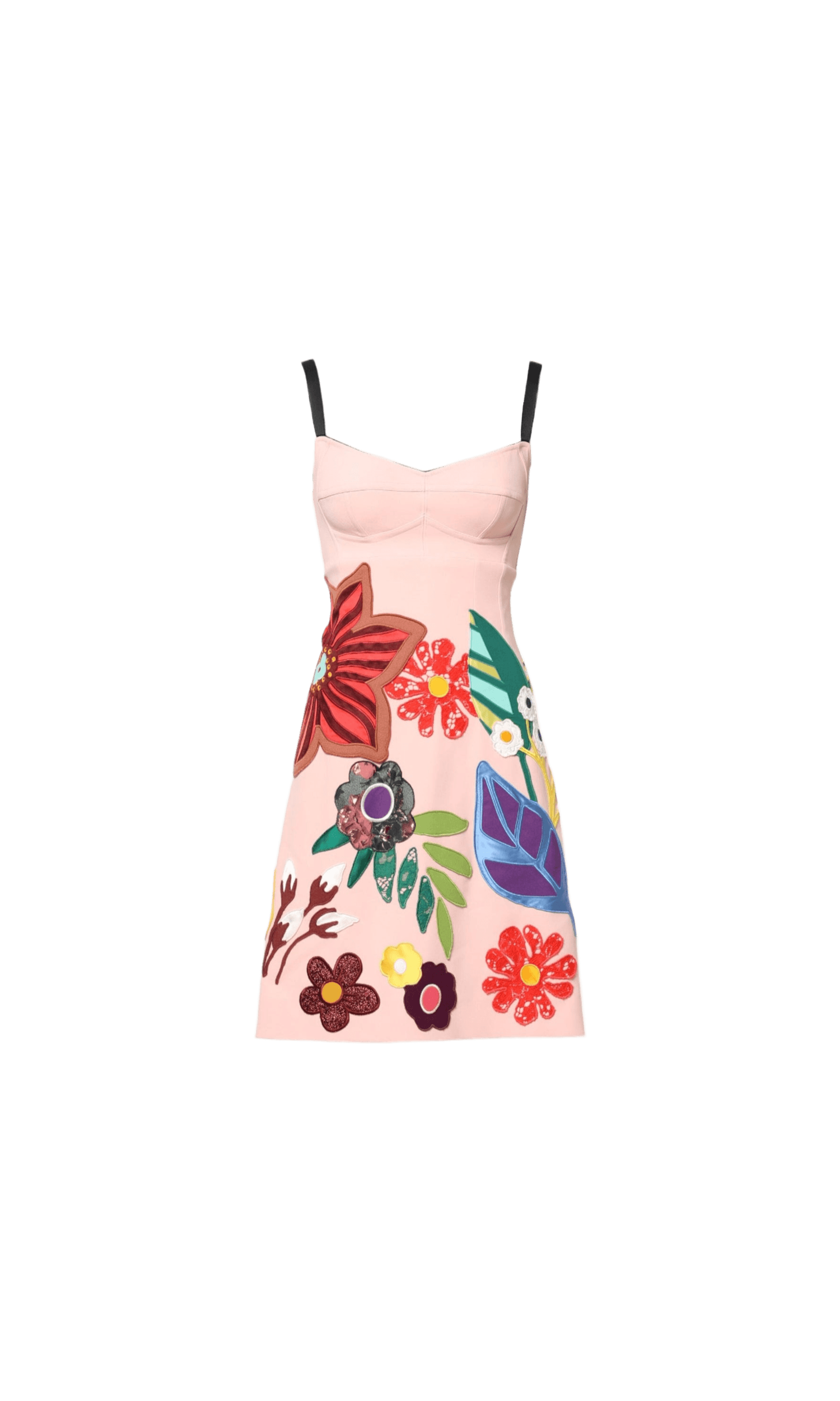 Dolce & Gabbana Pink Floral Print Spaghetti Strap Mini Dress Glam Steals