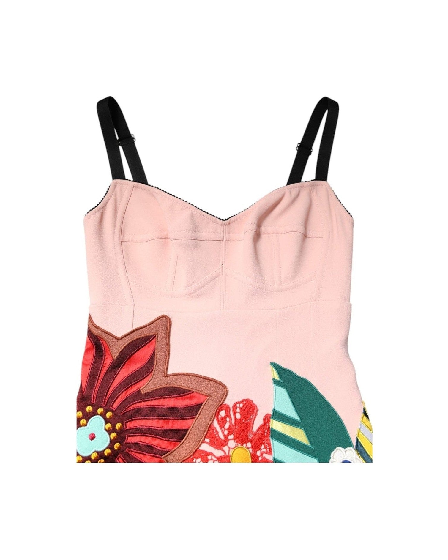 Dolce & Gabbana Pink Floral Print Spaghetti Strap Mini Dress Glam Steals