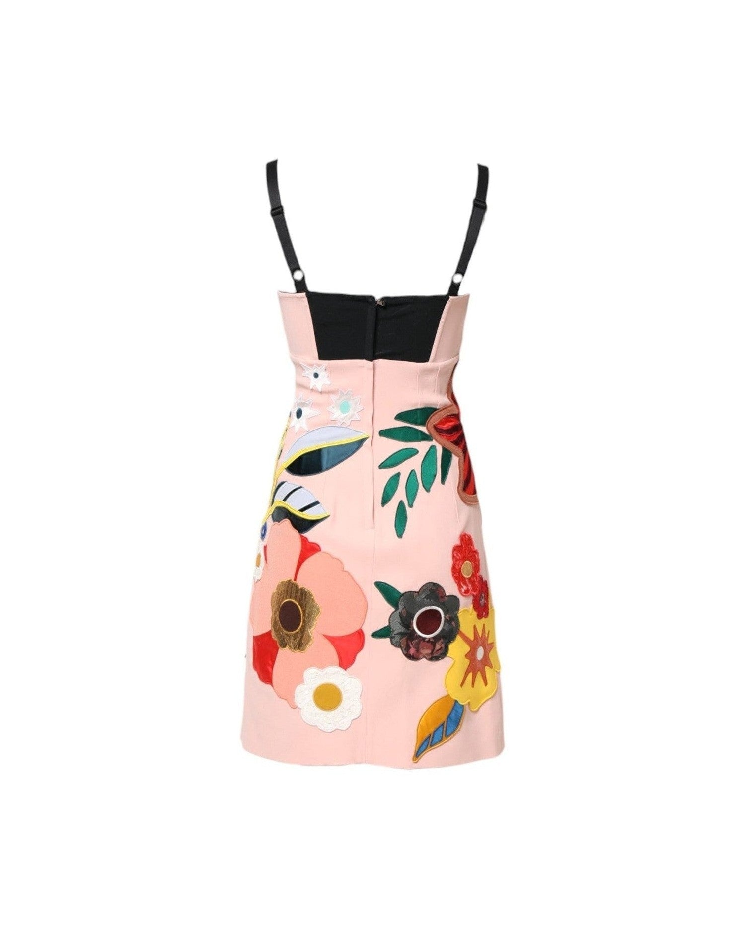 Dolce & Gabbana Pink Floral Print Spaghetti Strap Mini Dress Glam Steals