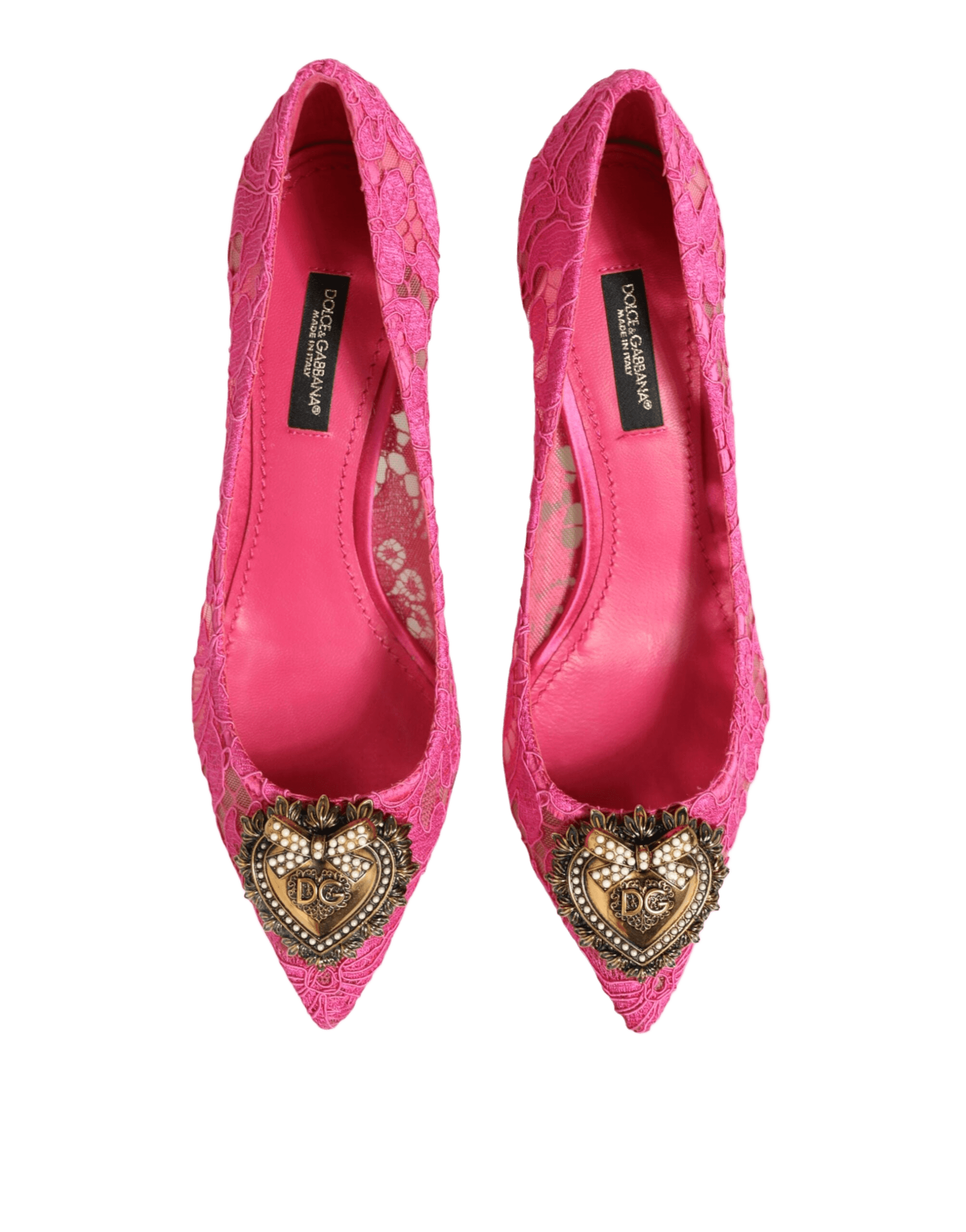 Dolce & Gabbana Pink Lace Taormina Devotion Pumps Shoes Glam Steals