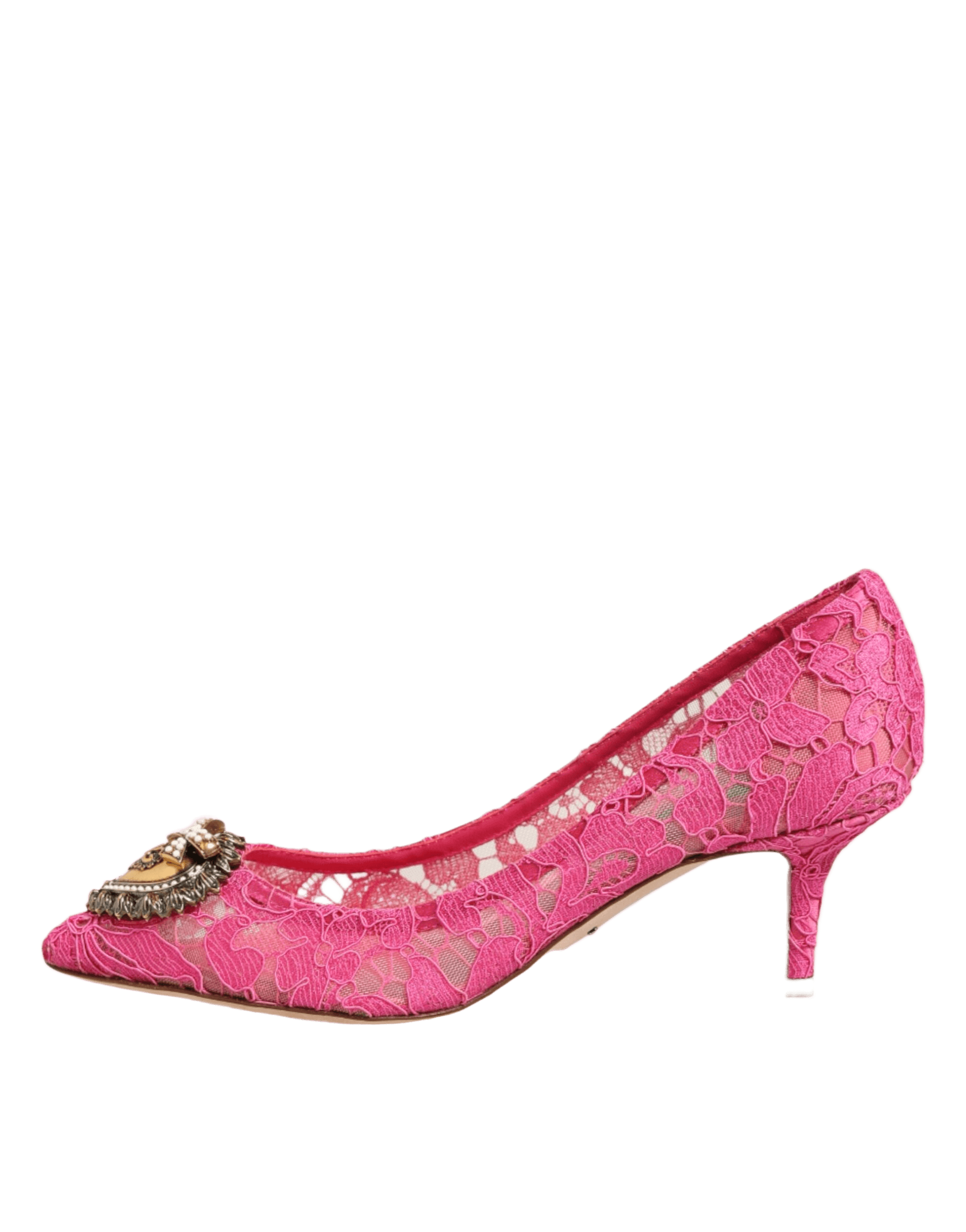 Dolce & Gabbana Pink Lace Taormina Devotion Pumps Shoes Glam Steals