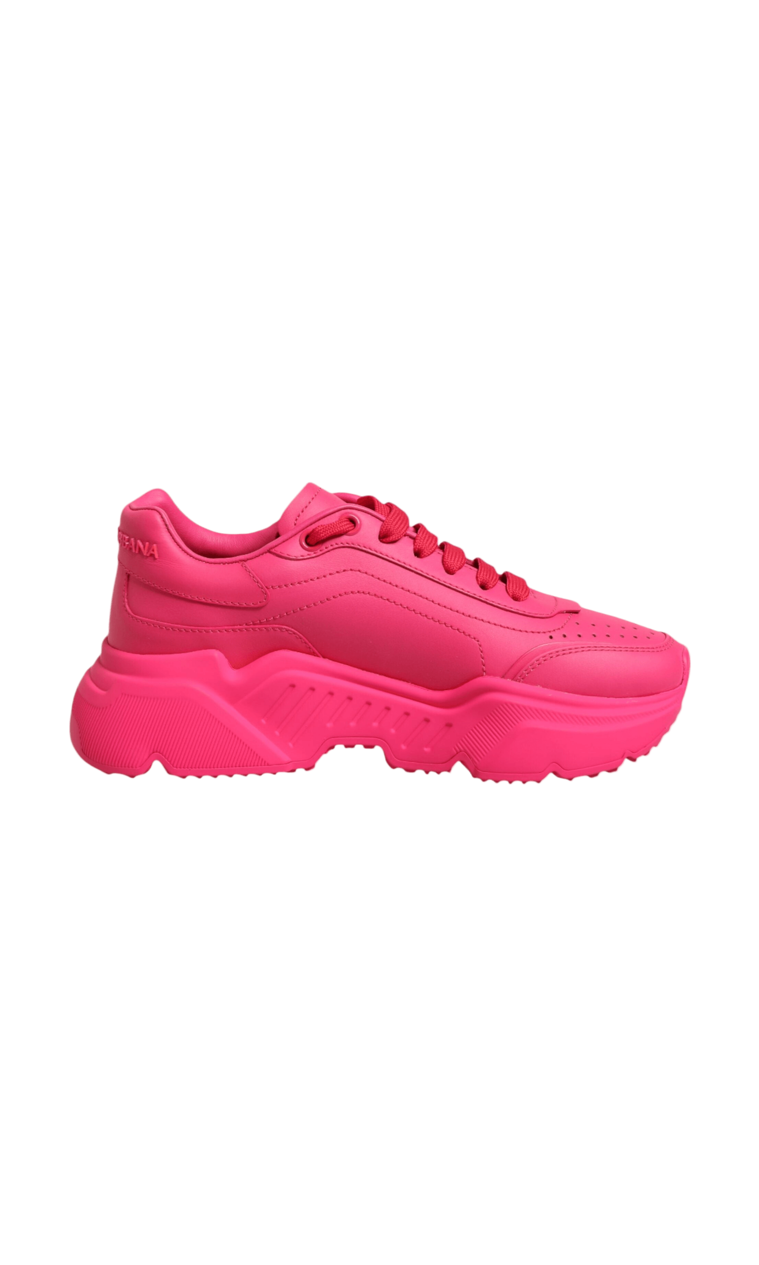 Dolce & Gabbana Pink Leather Daymaster Low Top Sneakers Shoes Glam Steals