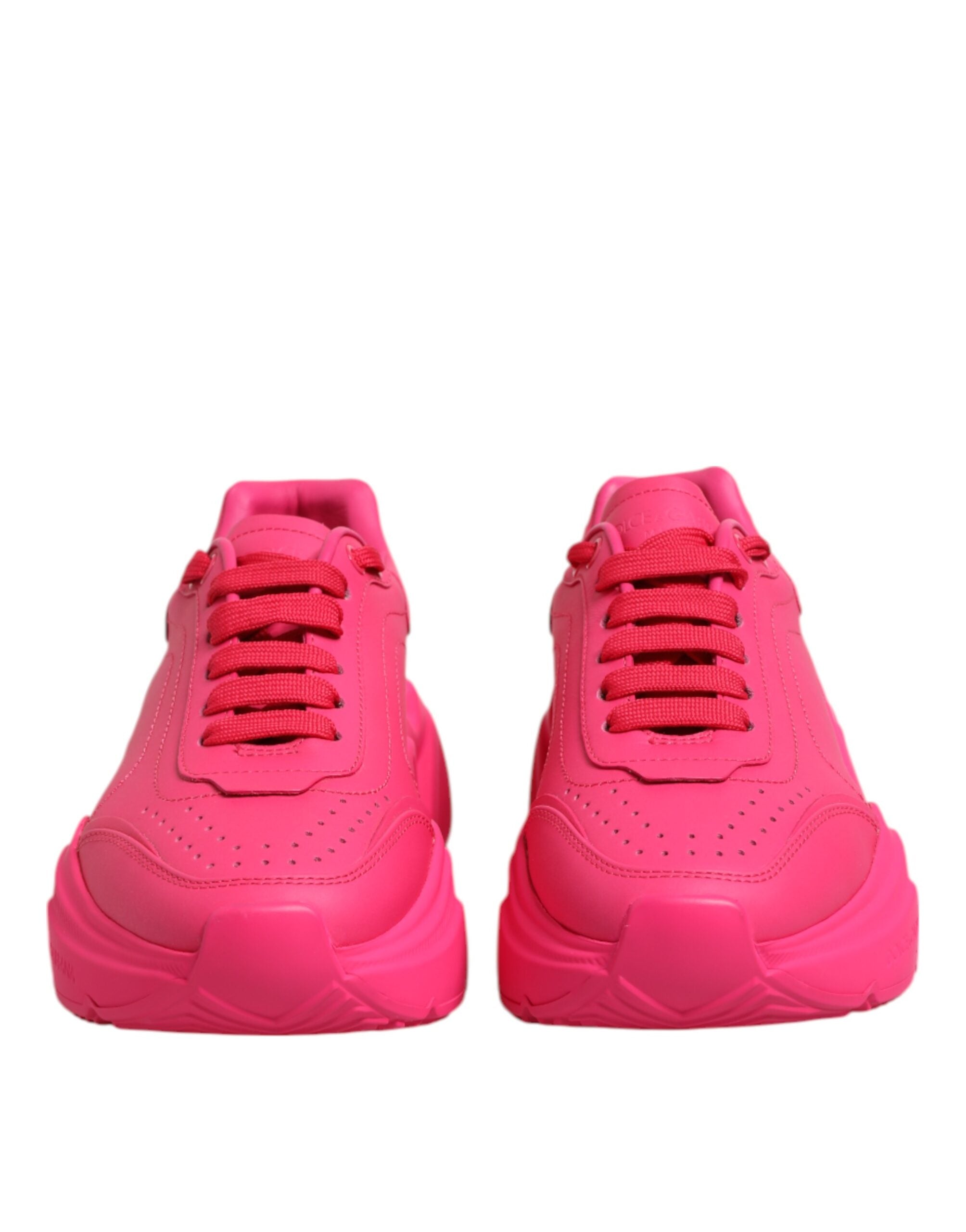 Dolce & Gabbana Pink Leather Daymaster Low Top Sneakers Shoes Glam Steals