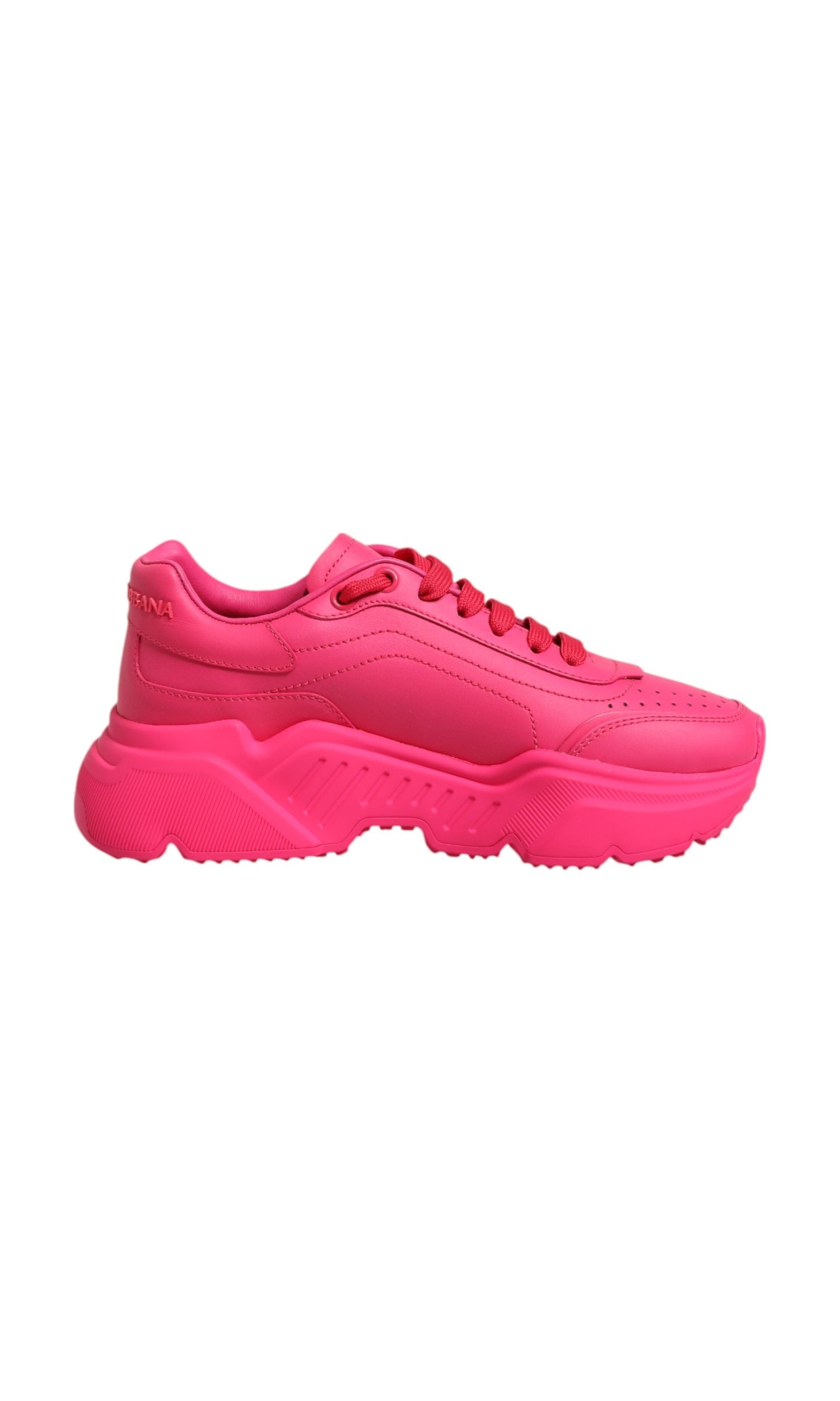 Dolce & Gabbana Pink Leather Daymaster Low Top Sneakers Shoes Glam Steals