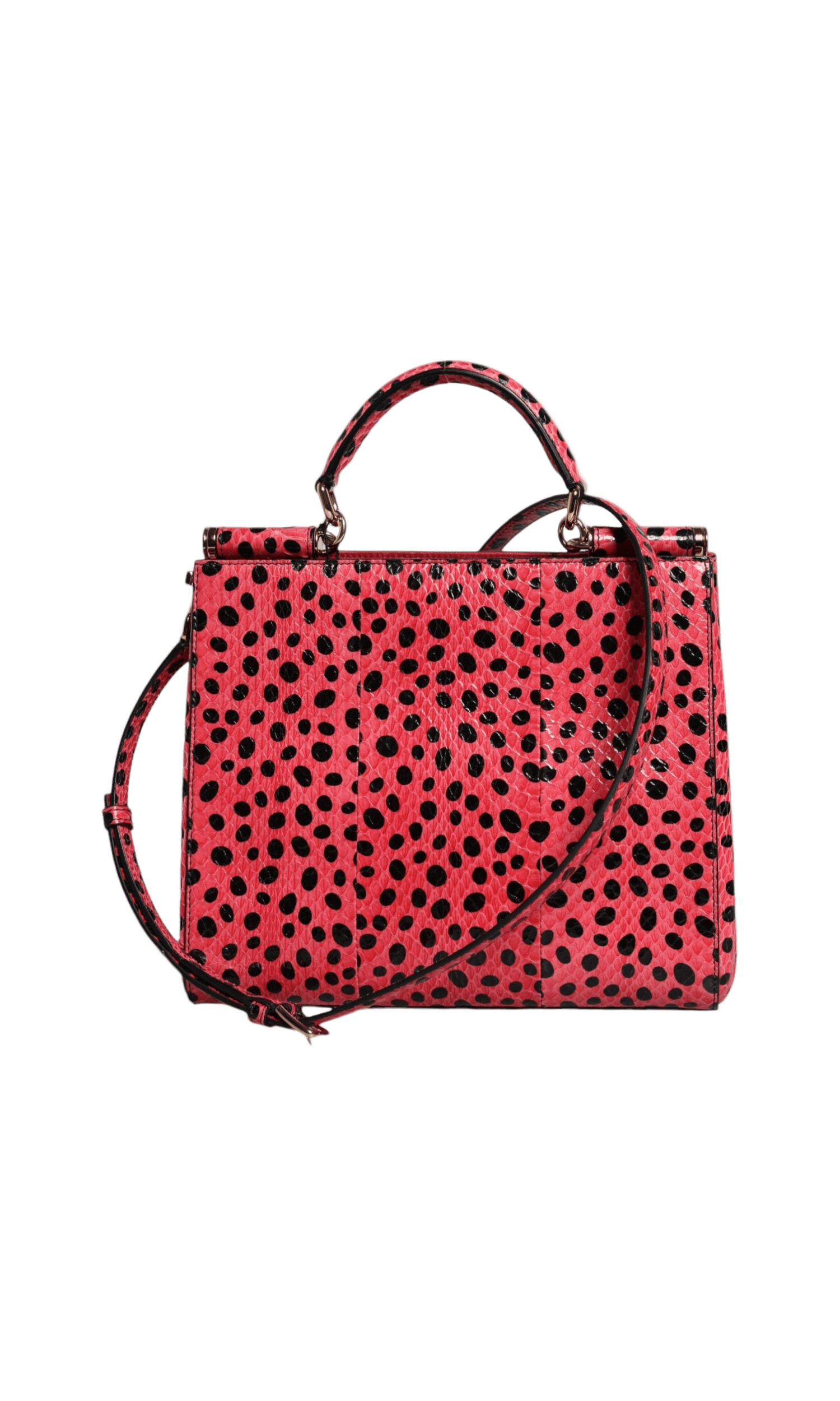 Dolce & Gabbana Pink Leather Exotic Top Handle Tote Crossbody Bag Glam Steals