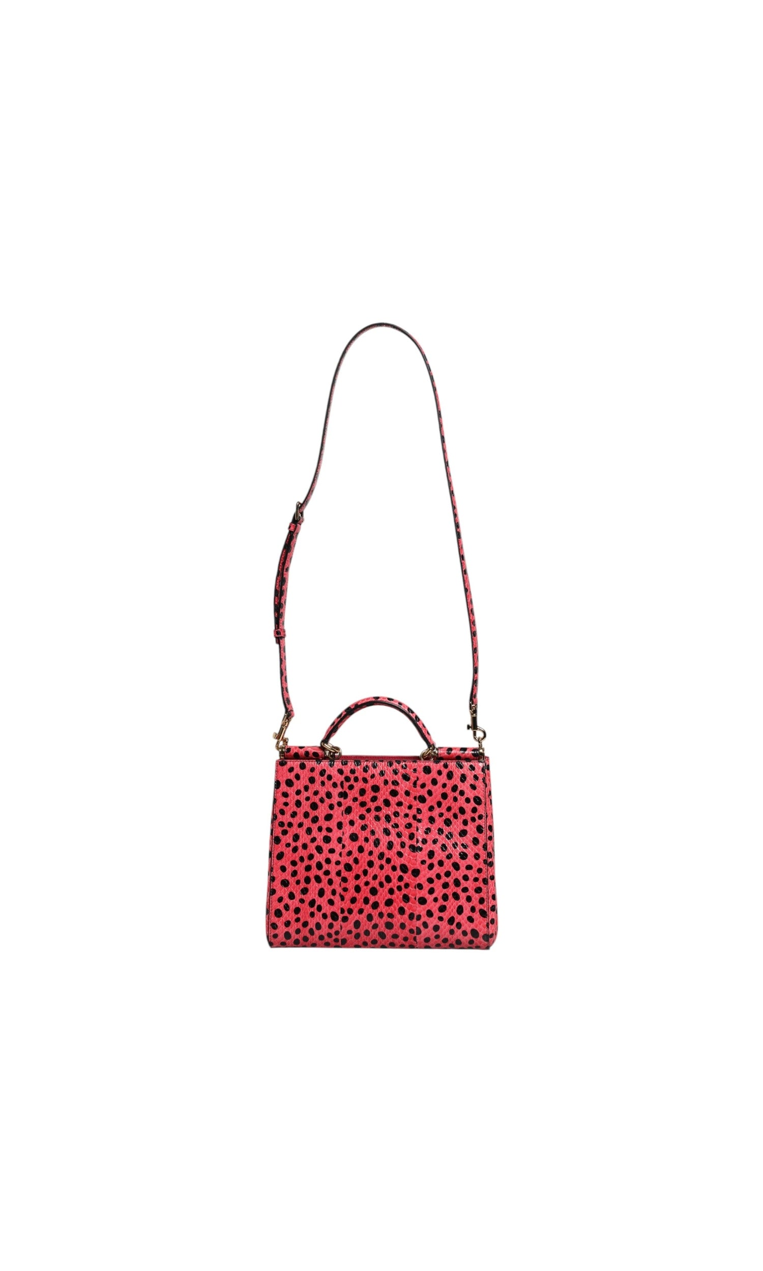 Dolce & Gabbana Pink Leather Exotic Top Handle Tote Crossbody Bag Glam Steals