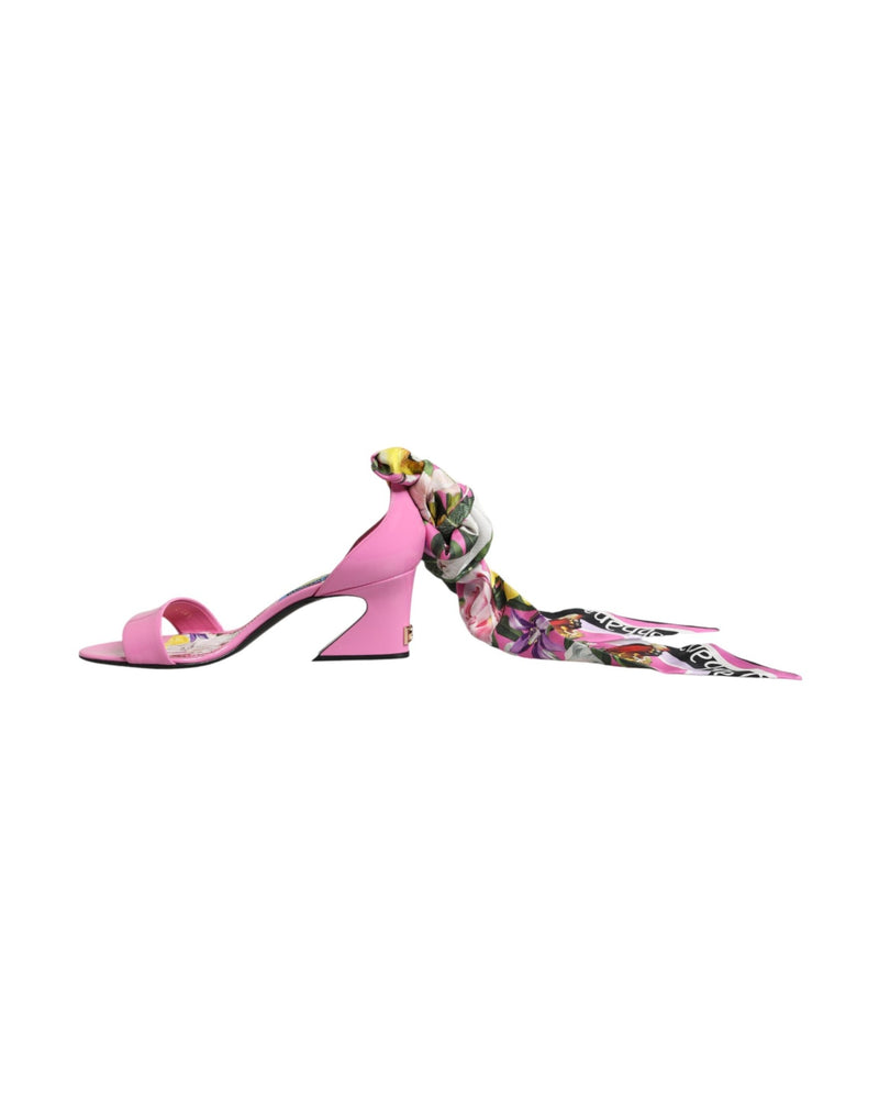 Dolce & Gabbana Pink Leather High Heels Sandals Glam Steals