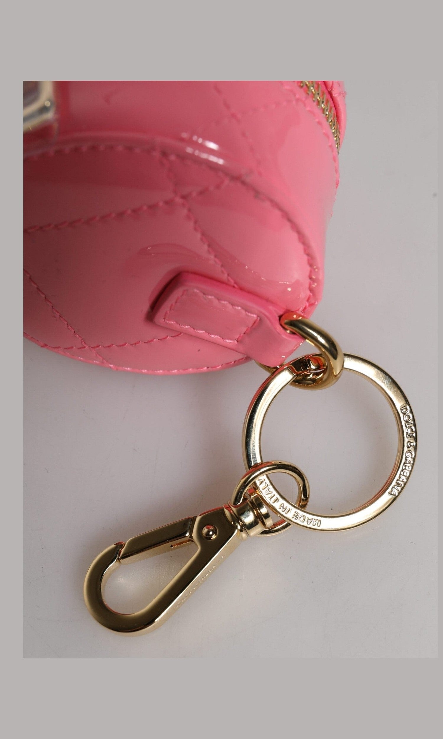 Dolce & Gabbana Pink Leather Lamb Dg Crystal Round Coin Purse Wallet Glam Steals