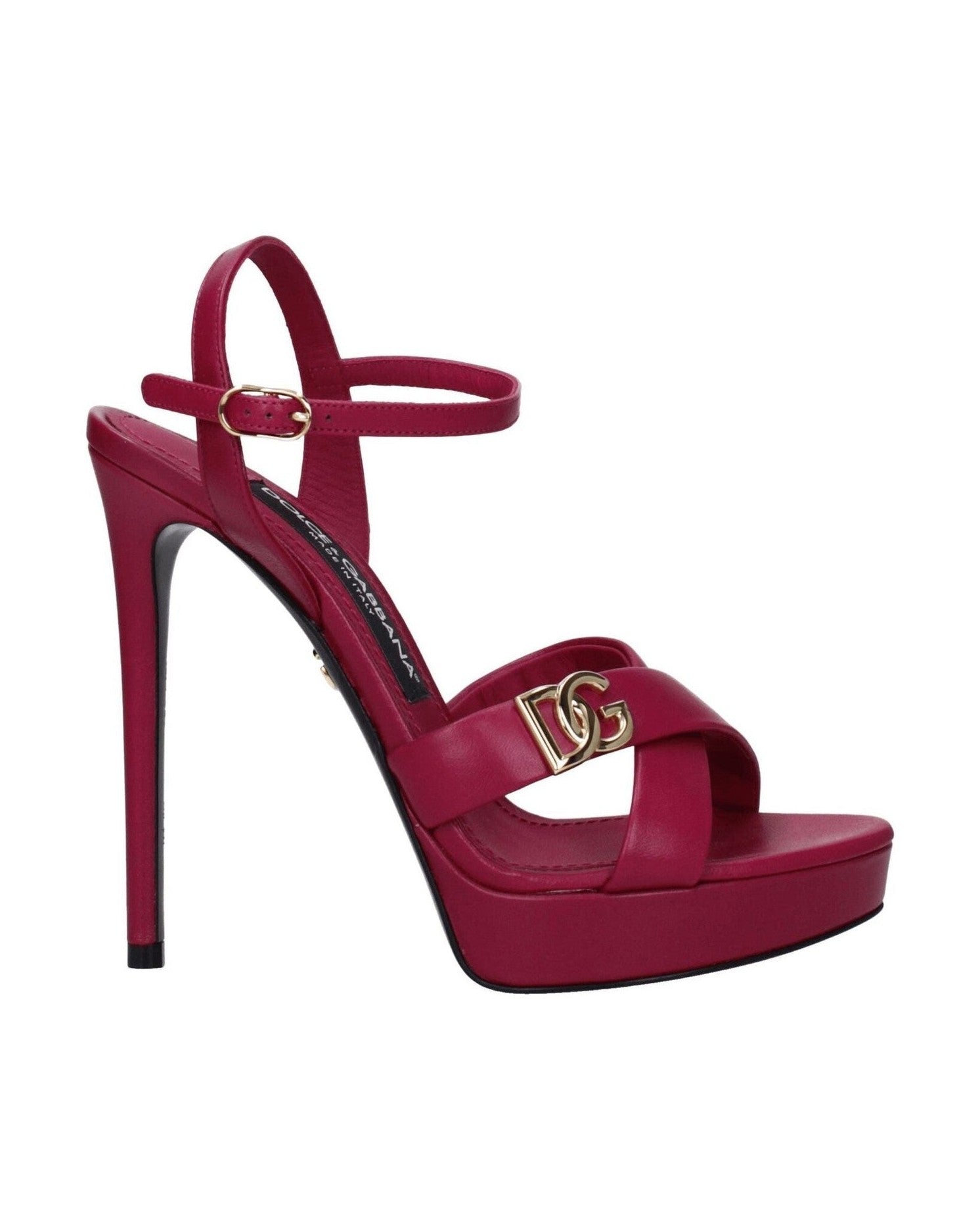 Dolce & Gabbana Pink Leather Platforms Glam Steals