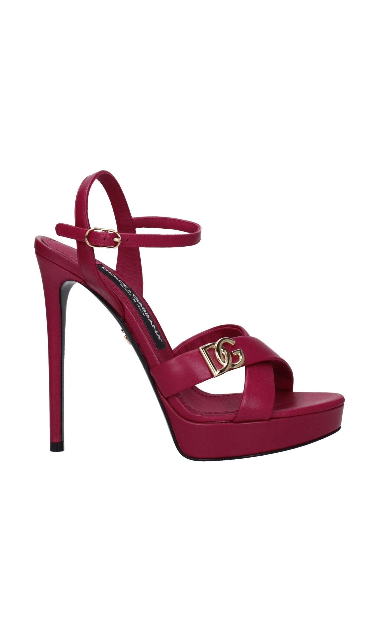 Dolce & Gabbana Pink Leather Platforms Glam Steals