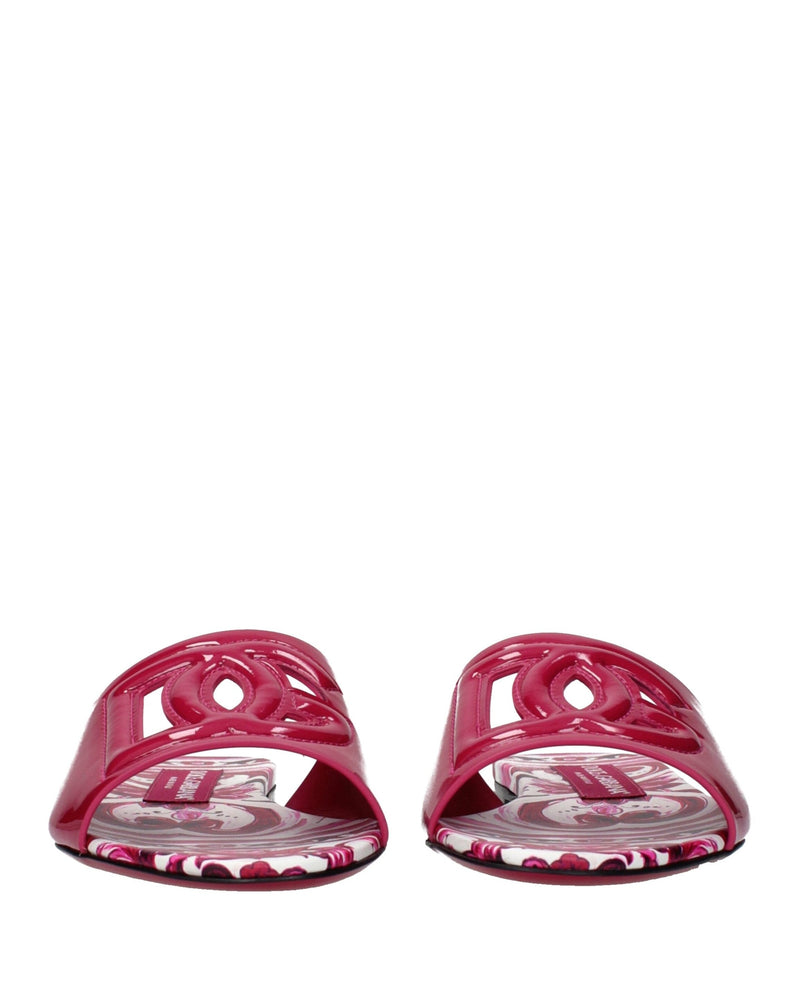 Dolce & Gabbana Pink Leather Slippers Glam Steals