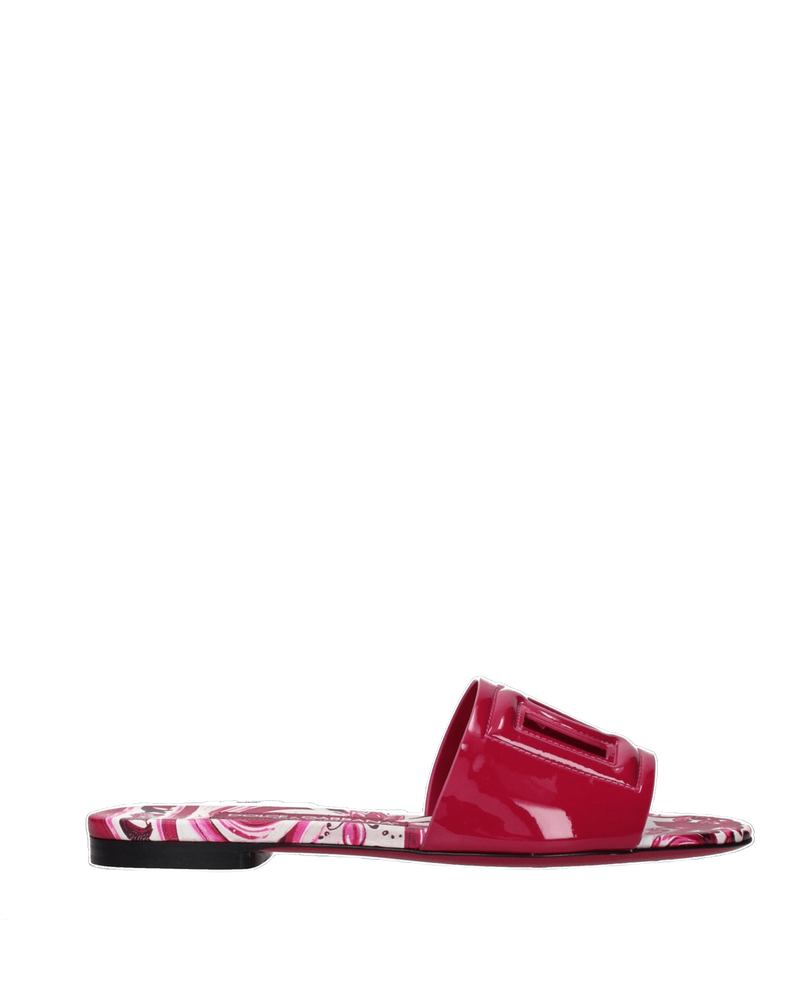 Dolce & Gabbana Pink Leather Slippers Glam Steals