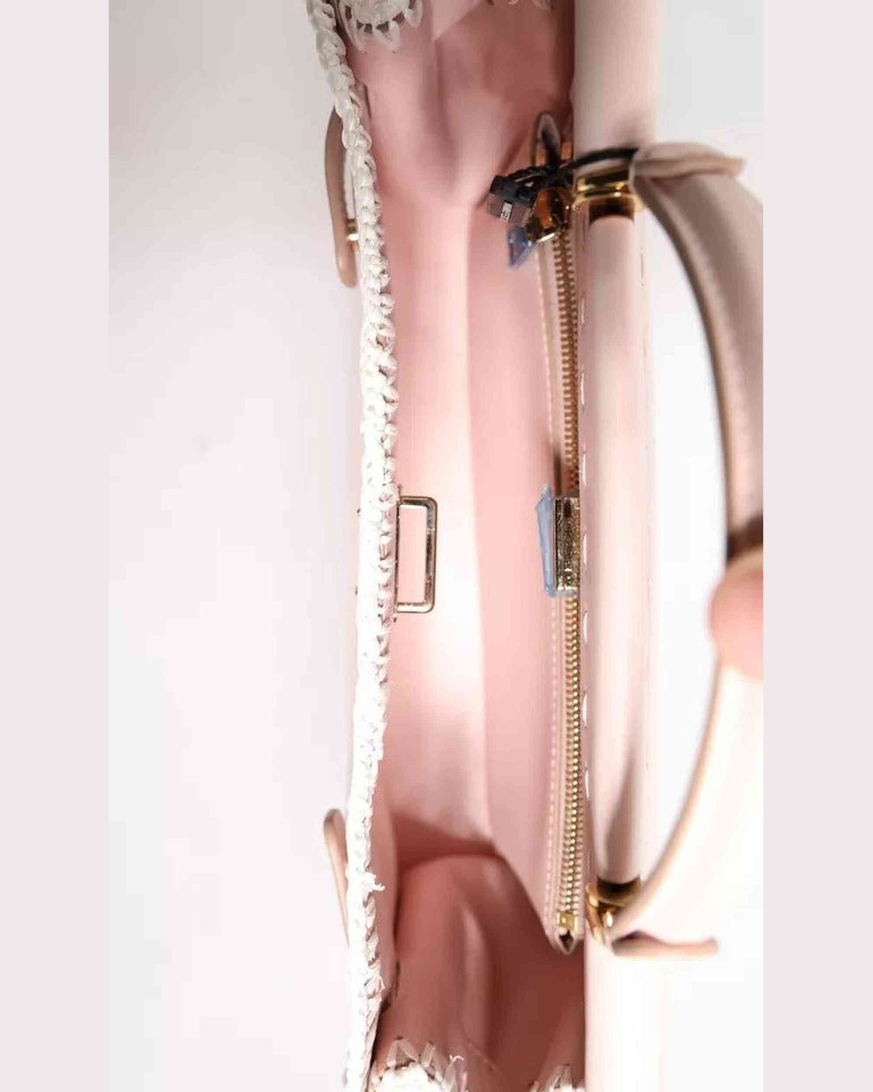 Dolce & Gabbana Light Logo Plaque Soft Leather Strap Crossbody Pink Bag Glam Steals