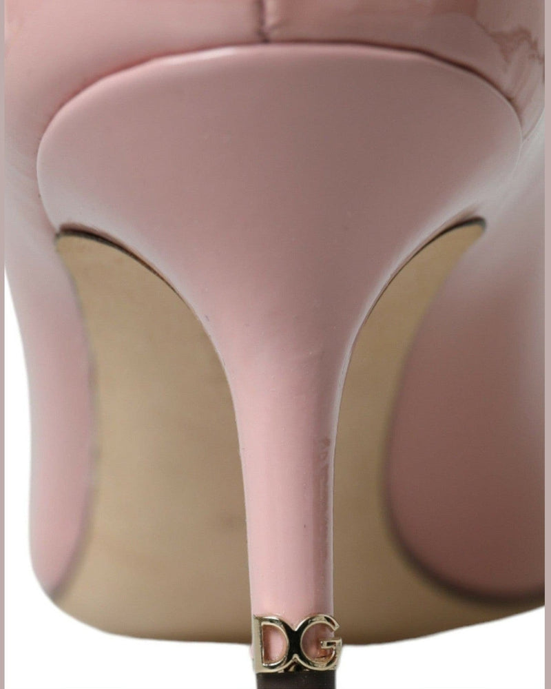 Dolce & Gabbana Light Pink Patent Leather Heels Pumps Shoes Glam Steals