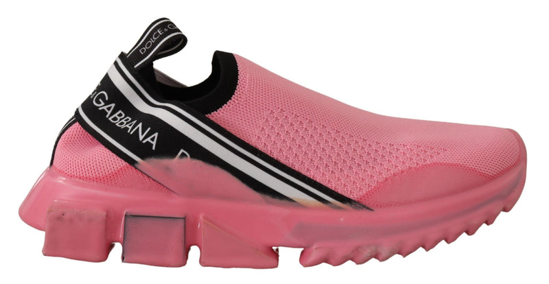 Dolce & Gabbana Pink Low Top Slip On Casual Sorrento Sneakers Glam Steals