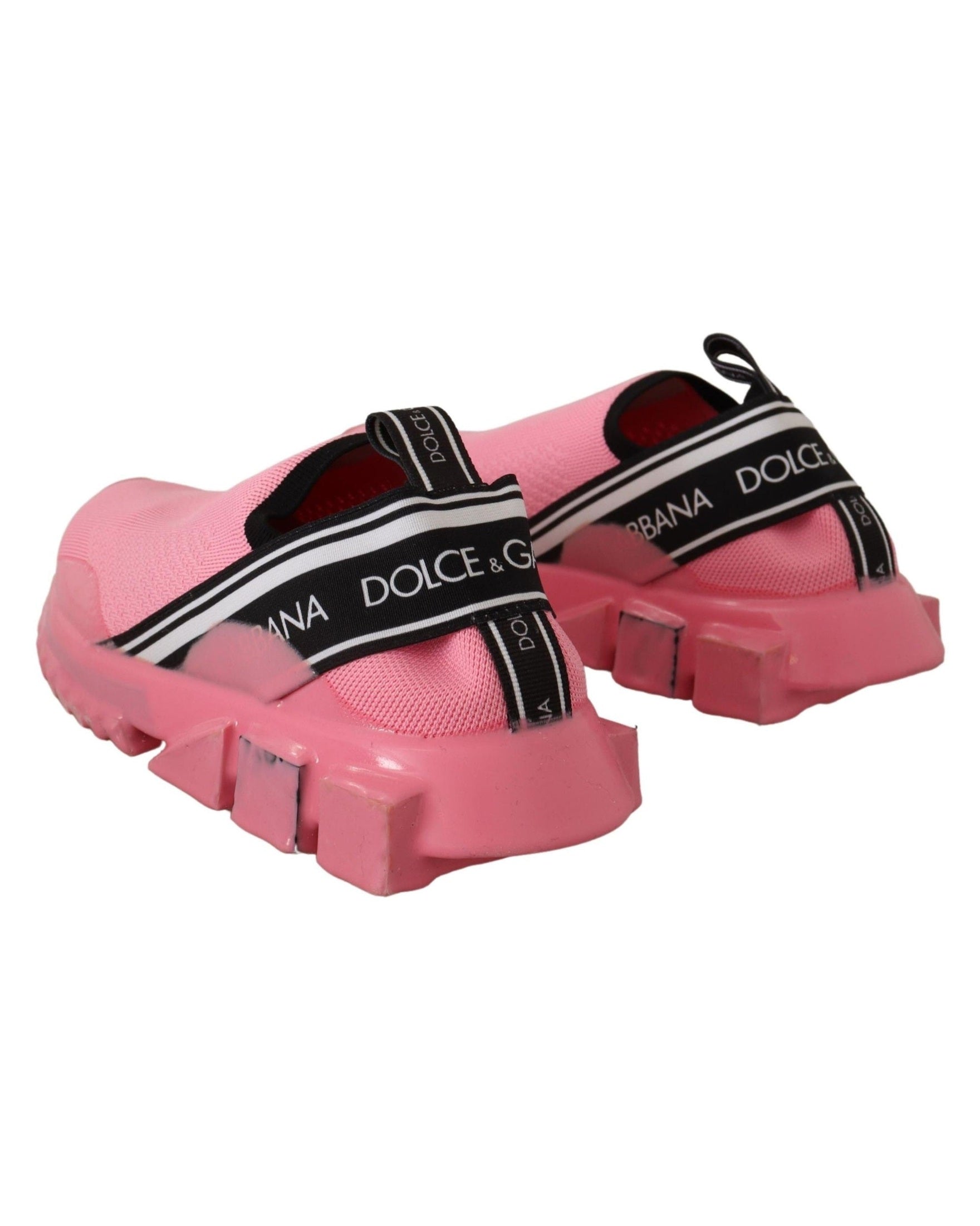 Dolce & Gabbana Pink Low Top Slip On Casual Sorrento Sneakers Sneakers