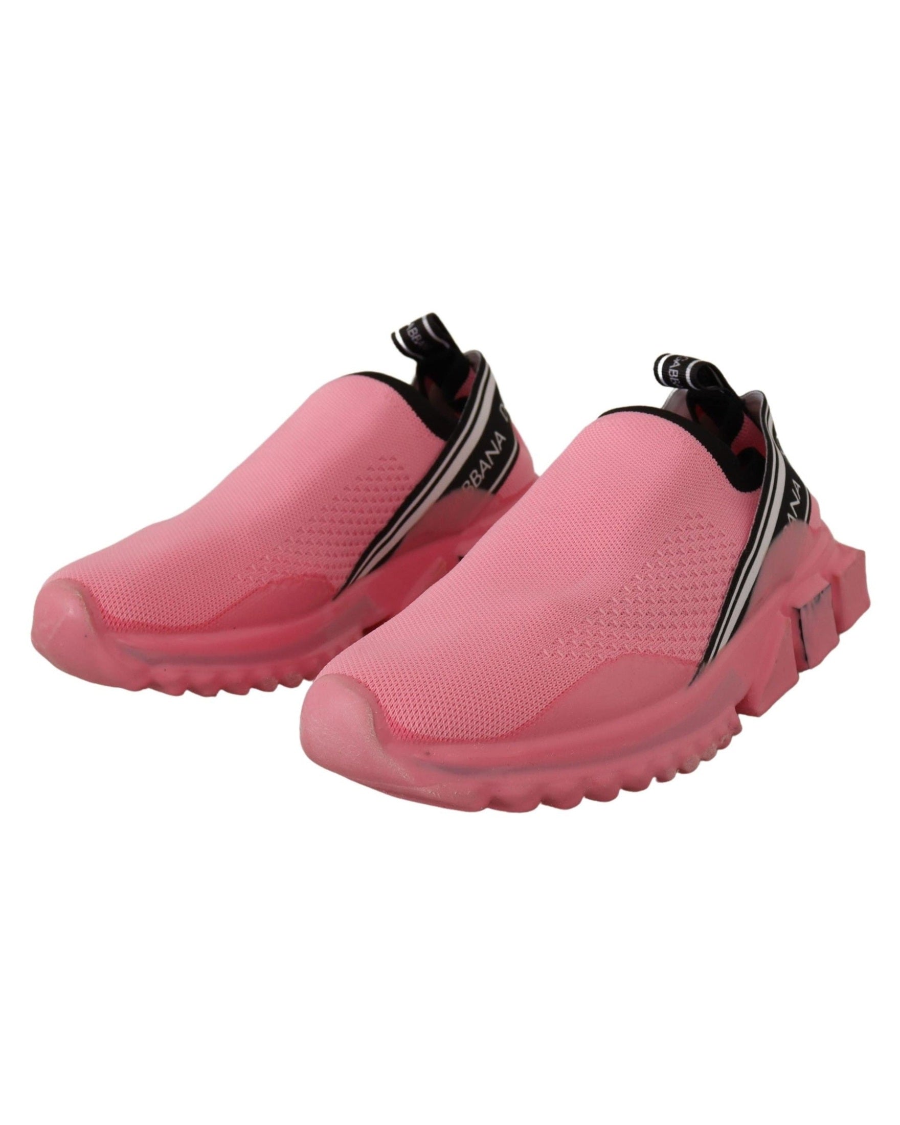Dolce & Gabbana Pink Low Top Slip On Casual Sorrento Sneakers Sneakers