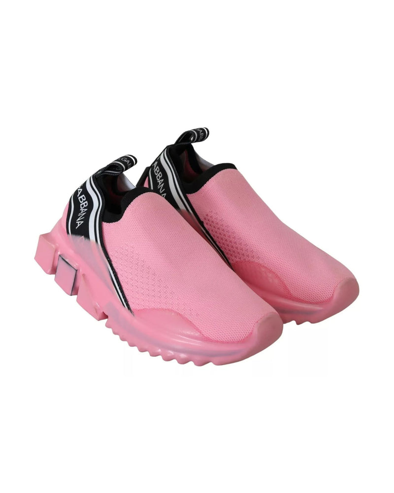 Dolce & Gabbana Pink Low Top Sorrento Sneakers Slip On Casual Shoes Glam Steals
