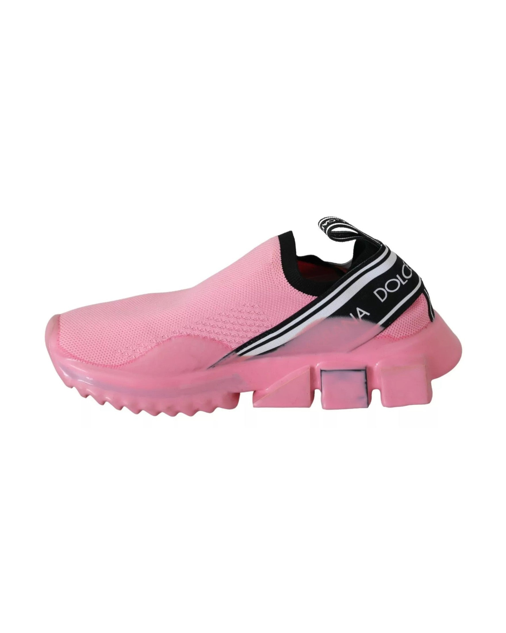 Dolce & Gabbana Pink Low Top Sorrento Sneakers Slip On Casual Shoes Glam Steals