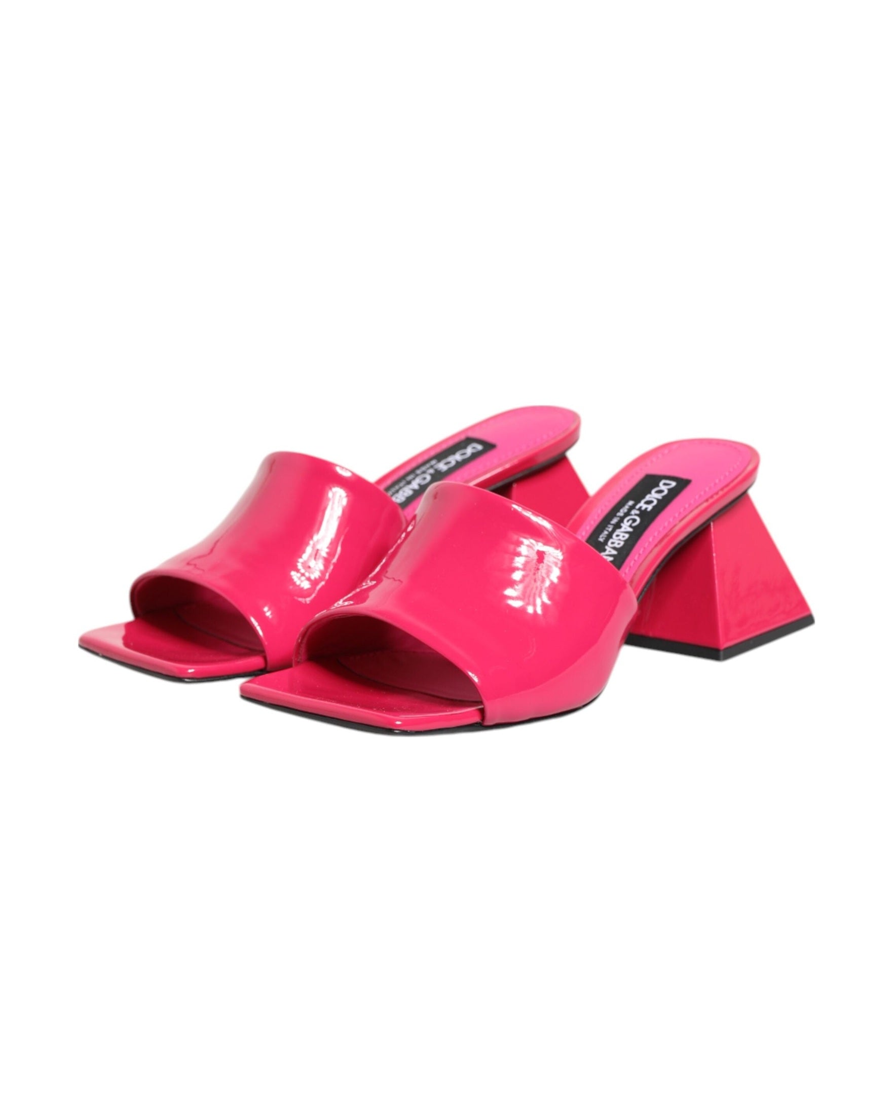 Dolce & Gabbana Pink Open Toe Block Heel Mules Sandals Shoes Glam Steals