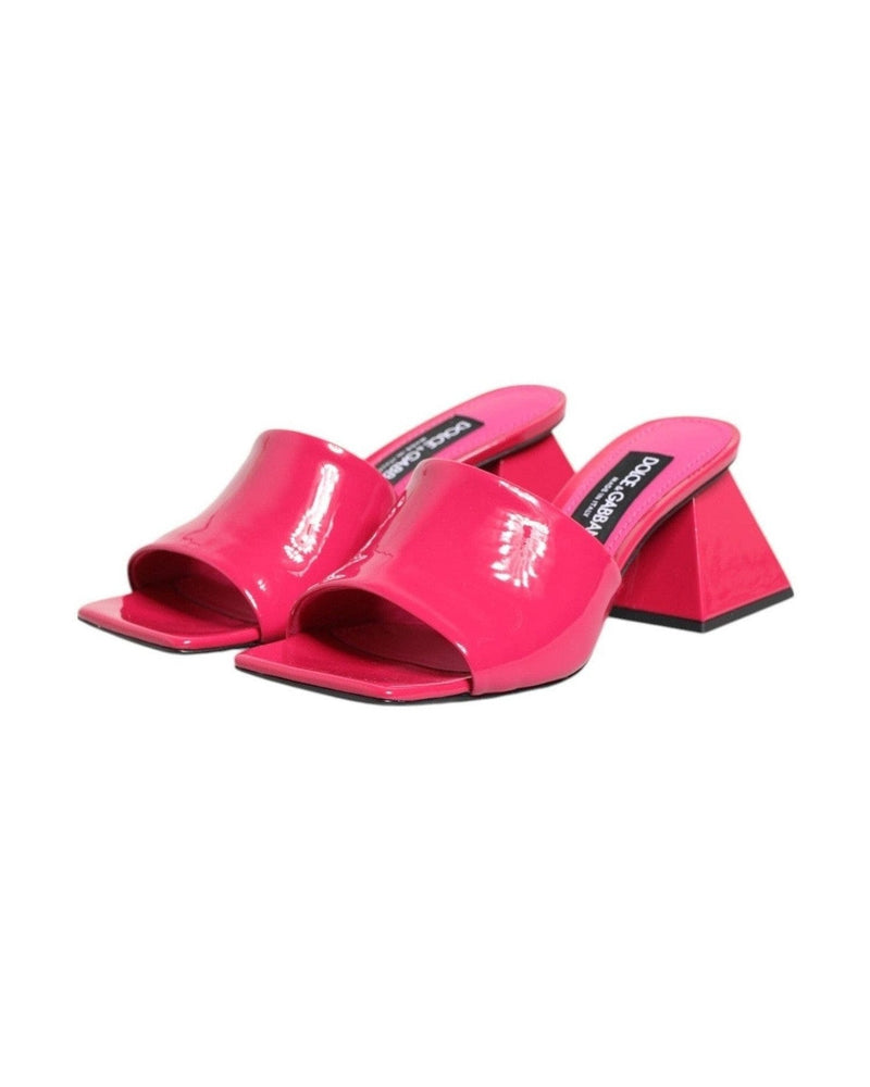 Dolce & Gabbana Pink Open Toe Block Heel Mules Sandals Shoes Glam Steals
