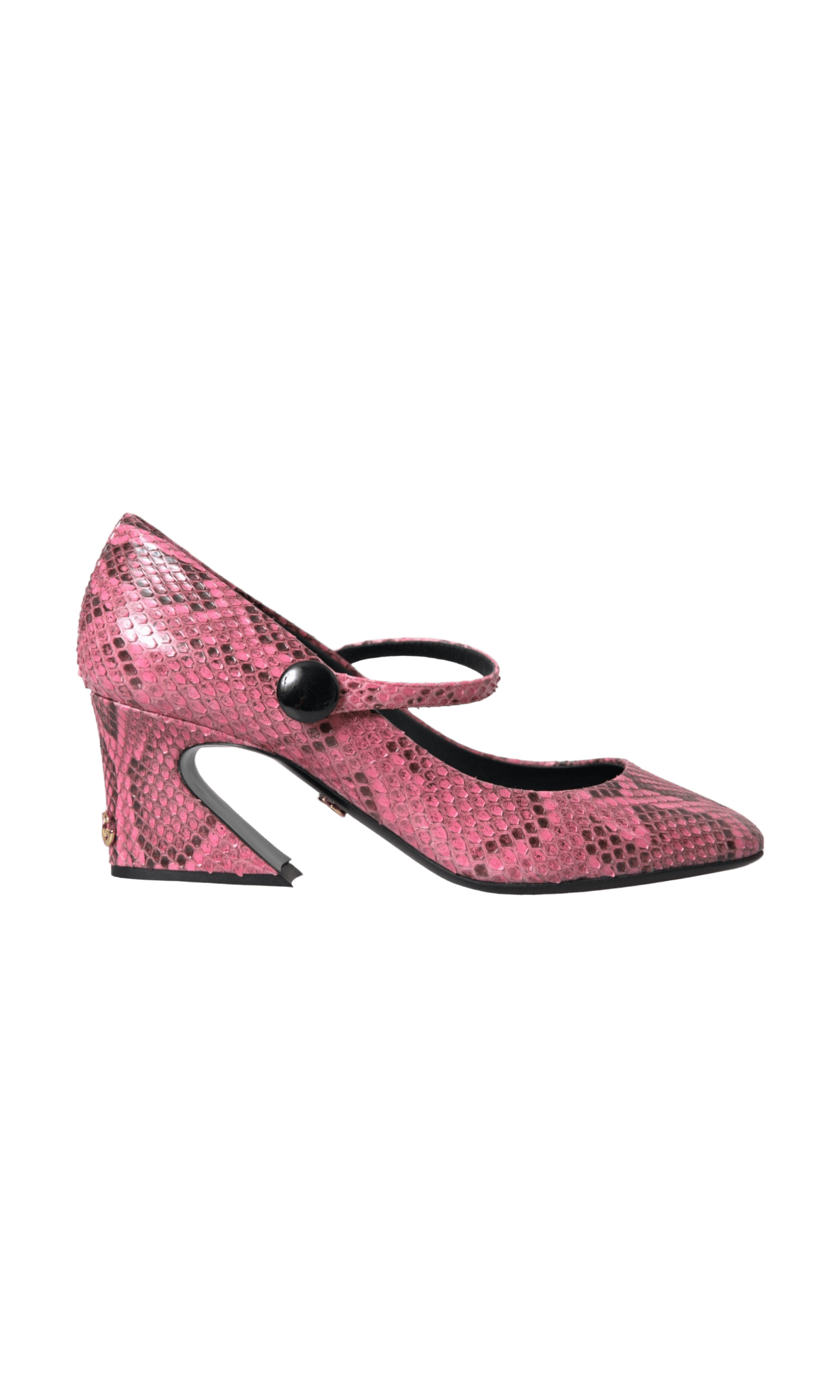 Dolce & Gabbana Pink Python Leather Mary Jane Heels Shoes Glam Steals