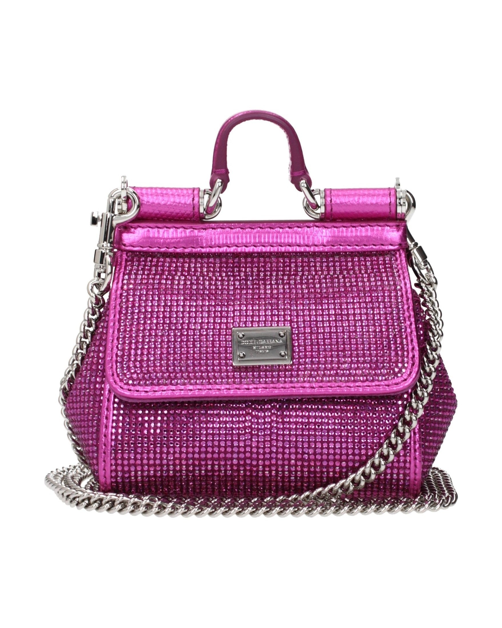 Dolce & Gabbana Pink Satin Handbag Handbags