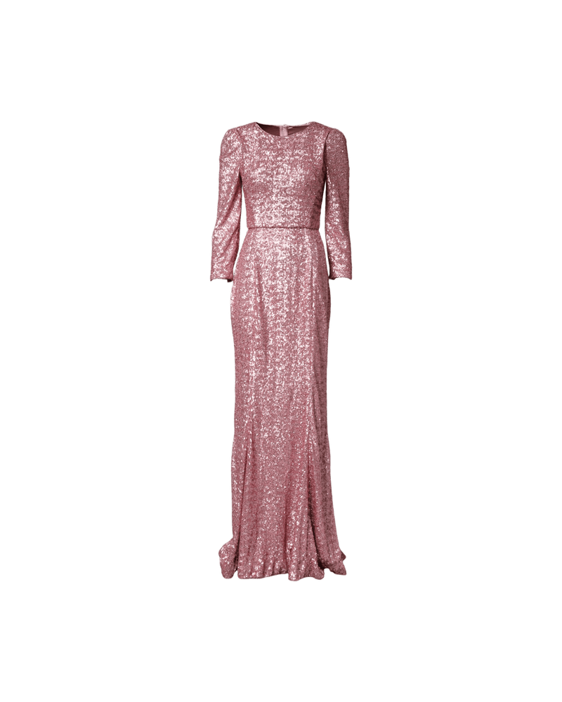 Dolce & Gabbana Pink Sequinned Mermaid Long Gown Dress Glam Steals