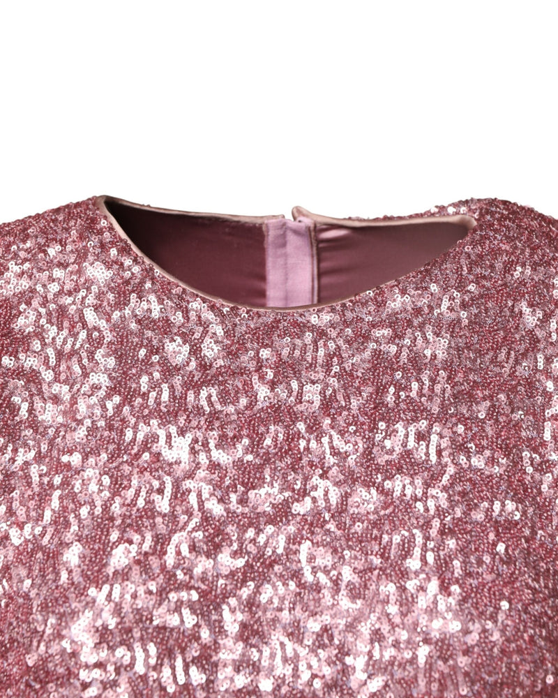 Dolce & Gabbana Pink Sequinned Mermaid Long Gown Dress Glam Steals