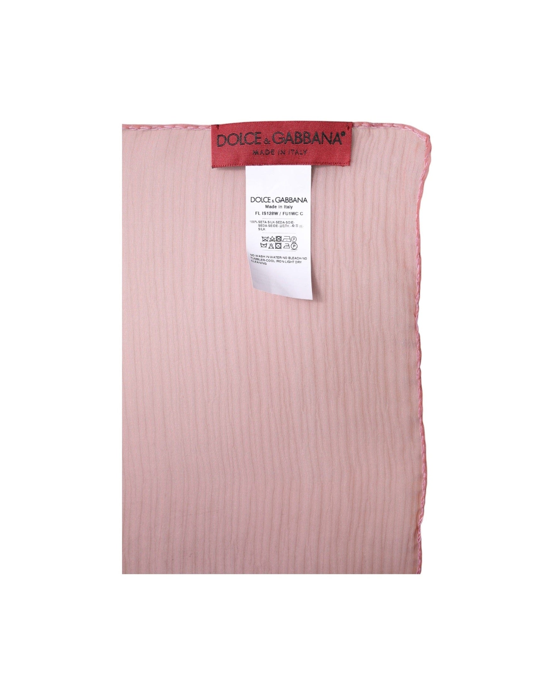 Dolce & Gabbana Pink Silk Rectangle Women Wrap Shawl Scarf Glam Steals