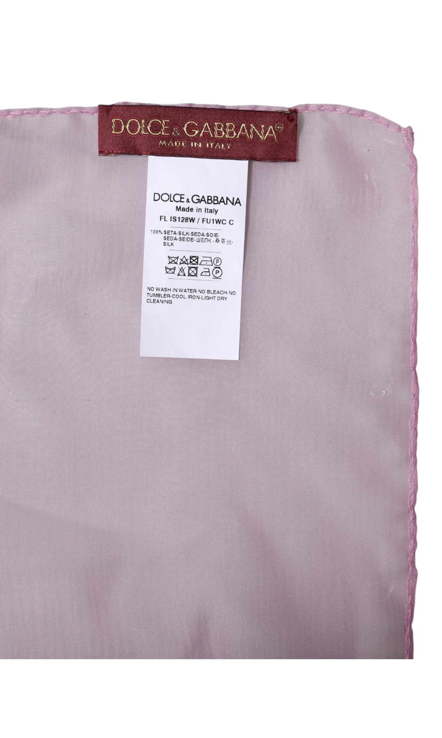 Dolce & Gabbana Pink Silk Rectangle Women Wrap Shawl Scarf Glam Steals