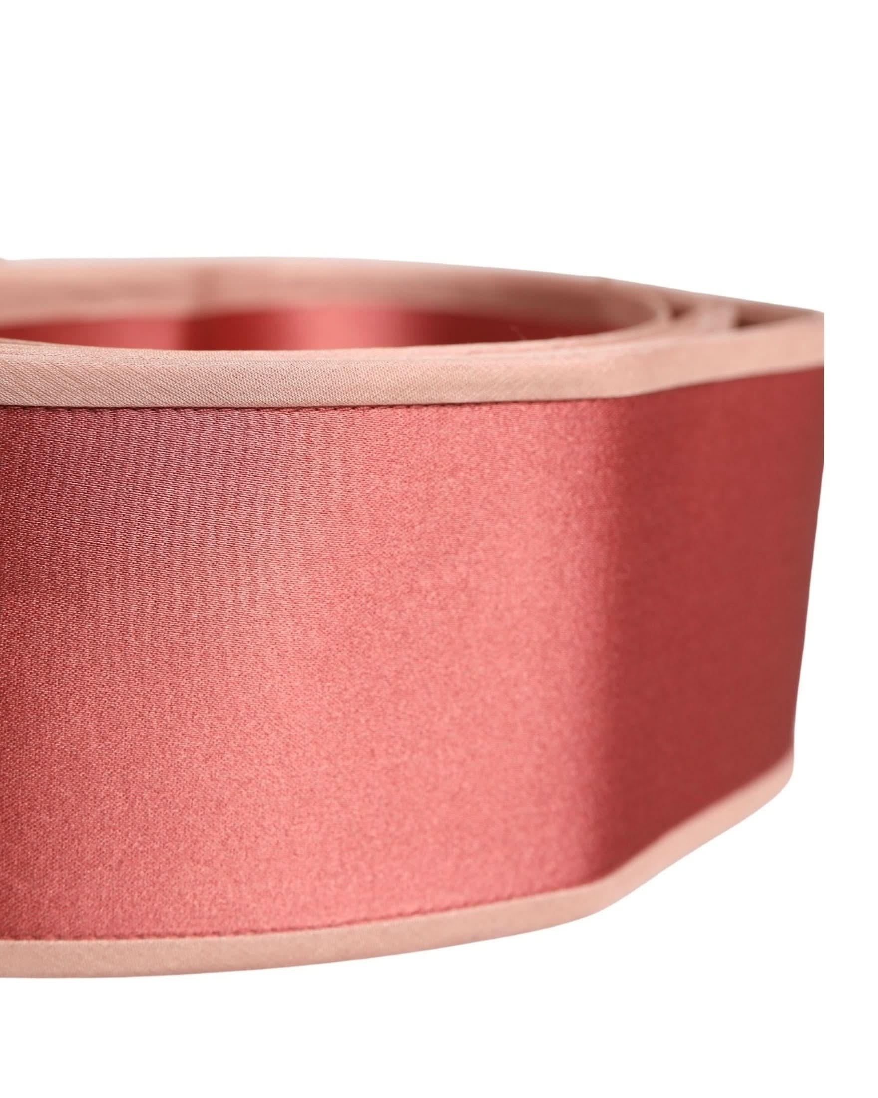 Dolce & Gabbana Pink Silk Satin Waist Cintura Belt 