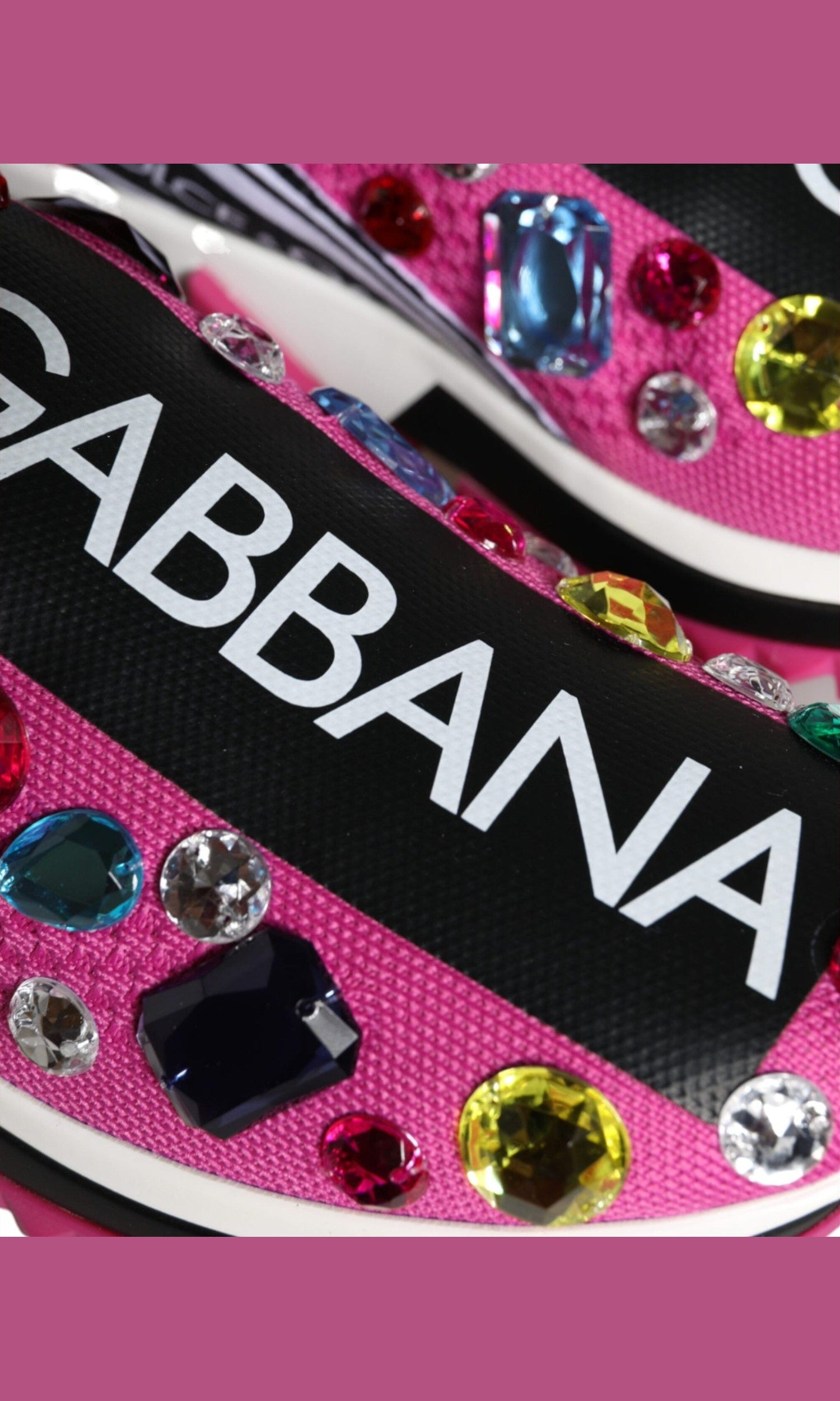 Dolce & Gabbana Pink Sorrento Crystals Low Top Sneakers Shoes Glam Steals