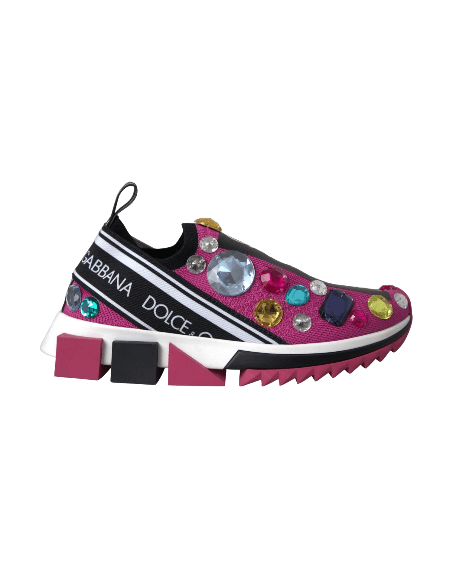 Dolce & Gabbana Pink Sorrento Crystals Sneakers Shoes Glam Steals