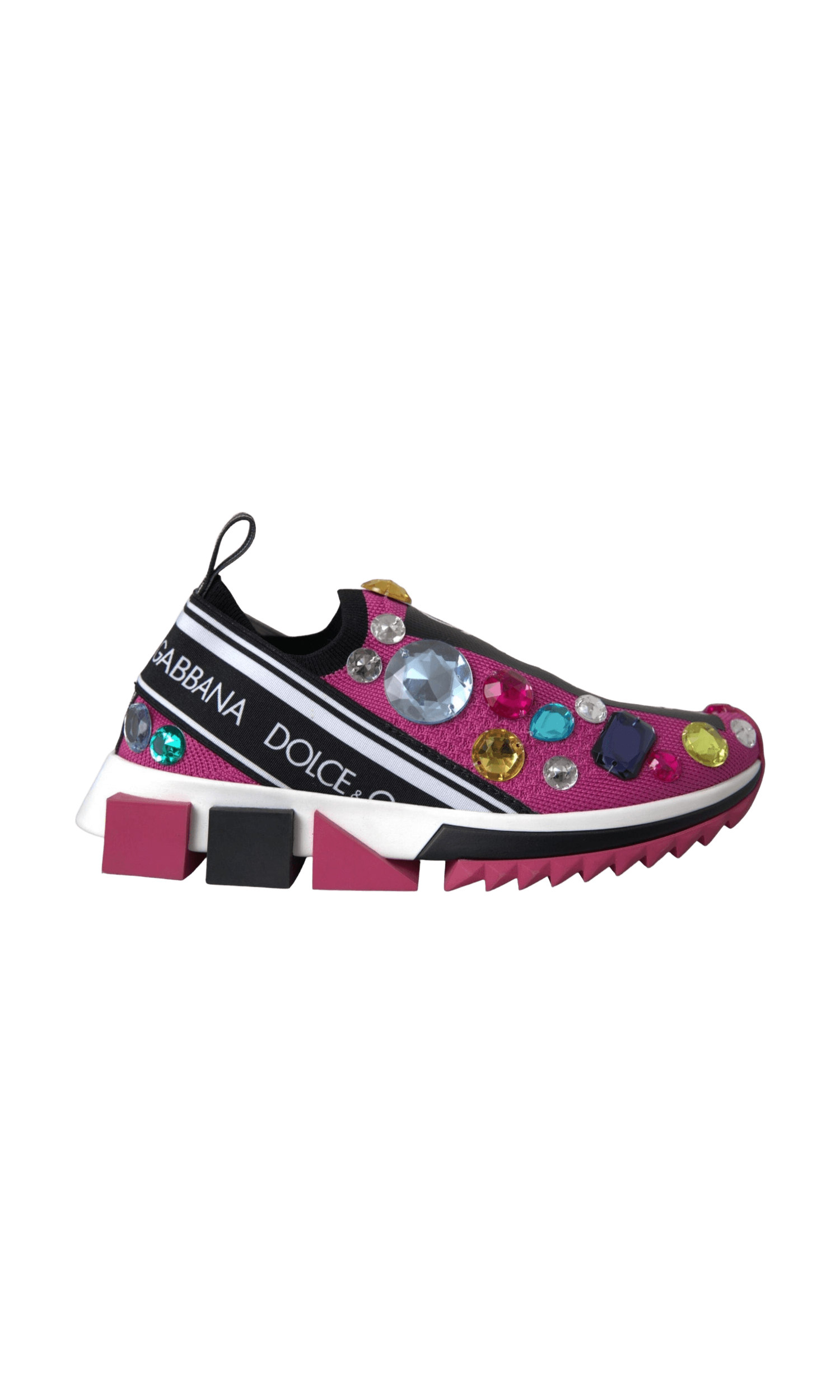 Dolce & Gabbana Pink Sorrento Crystals Sneakers Shoes Glam Steals