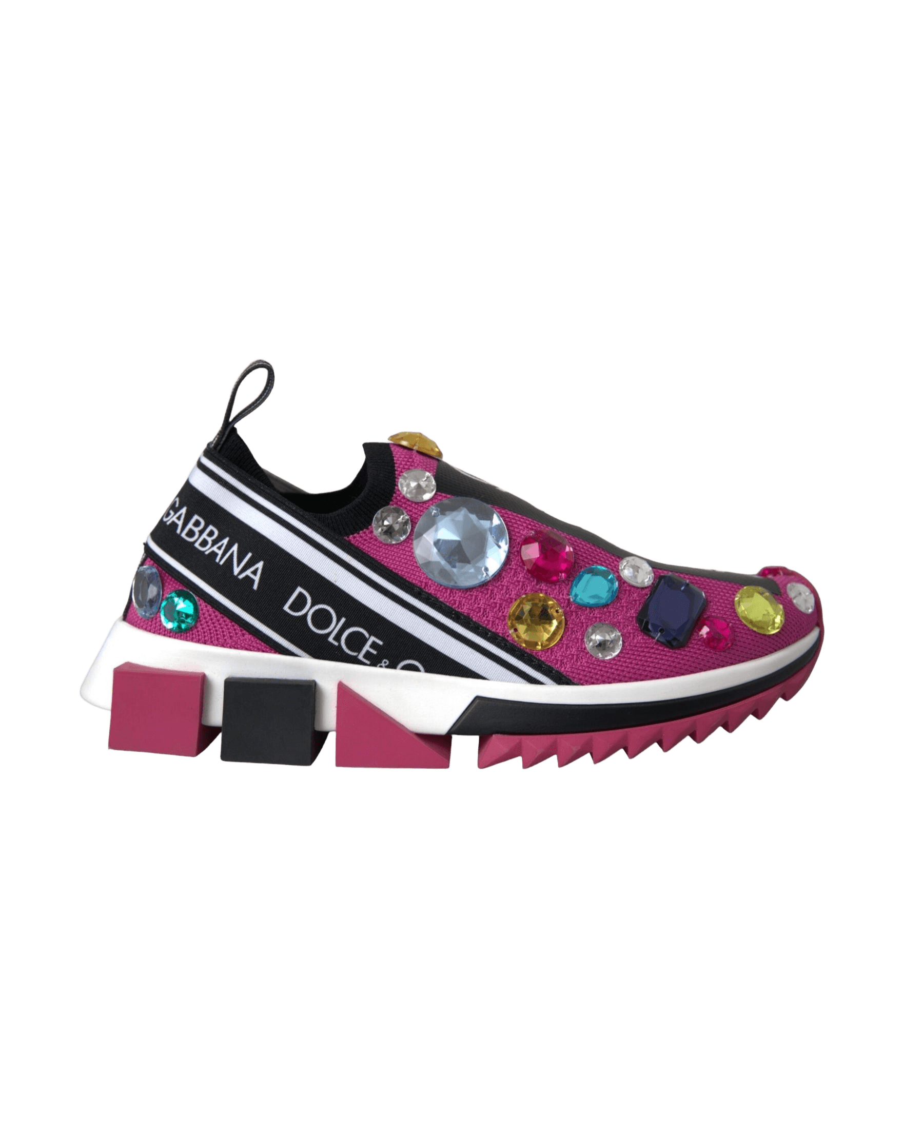Dolce & Gabbana Pink Sorrento Crystals Sneakers Shoes Glam Steals