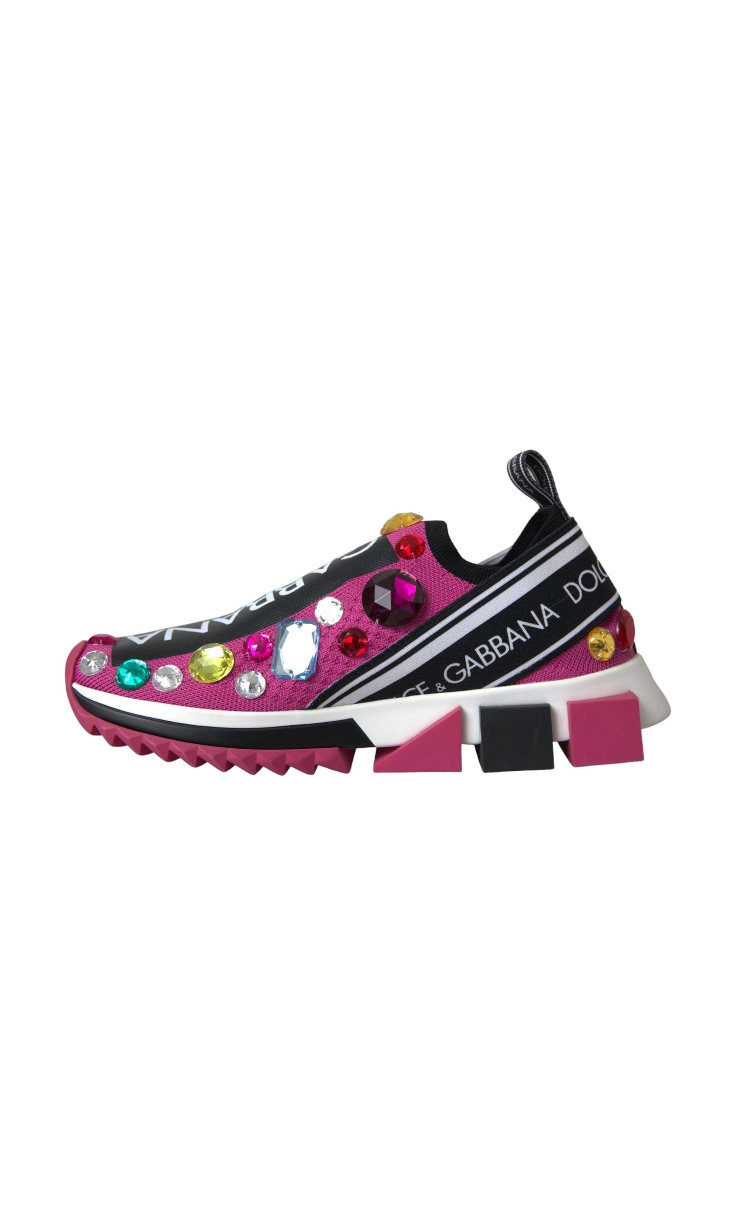 Dolce & Gabbana Pink Sorrento Crystals Sneakers Shoes Glam Steals